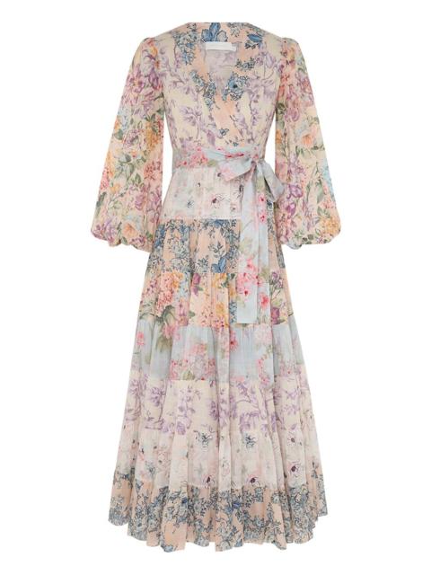 Zimmermann HALLIDAY TIERED MIDI DRESS REVERSIBLE