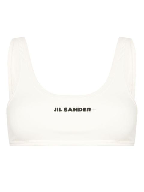 Jil Sander Logo Print Bikini Top Reversible