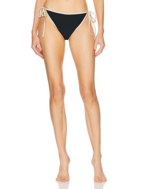 Totême Stripe Tie Bikini Bottom REVERSIBLE