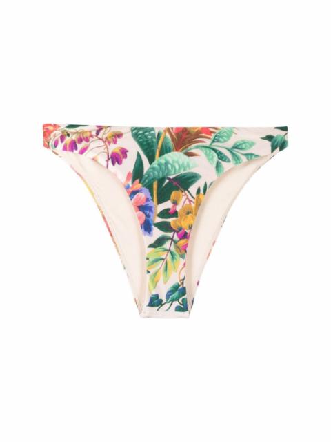 Zimmermann Floral Print Bikini Bottoms Reversible