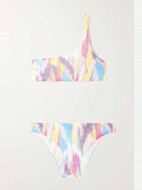 Missoni Metallic Crochet Knit Bikini Reversible