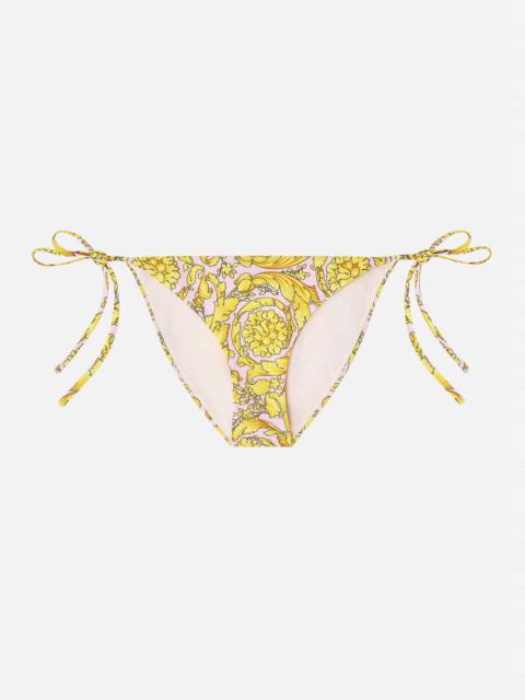 Versace Barocco Print Bikini Bottom Reversible