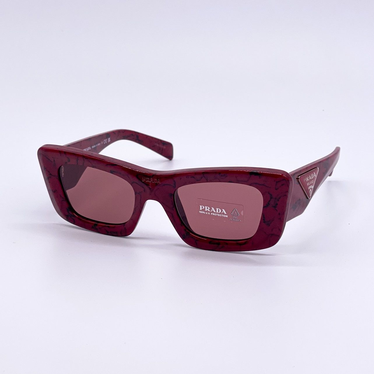 NEW PRADA PR13ZS 15D08S CAT EYE SUNGLASSES PR13ZSF RED - 4