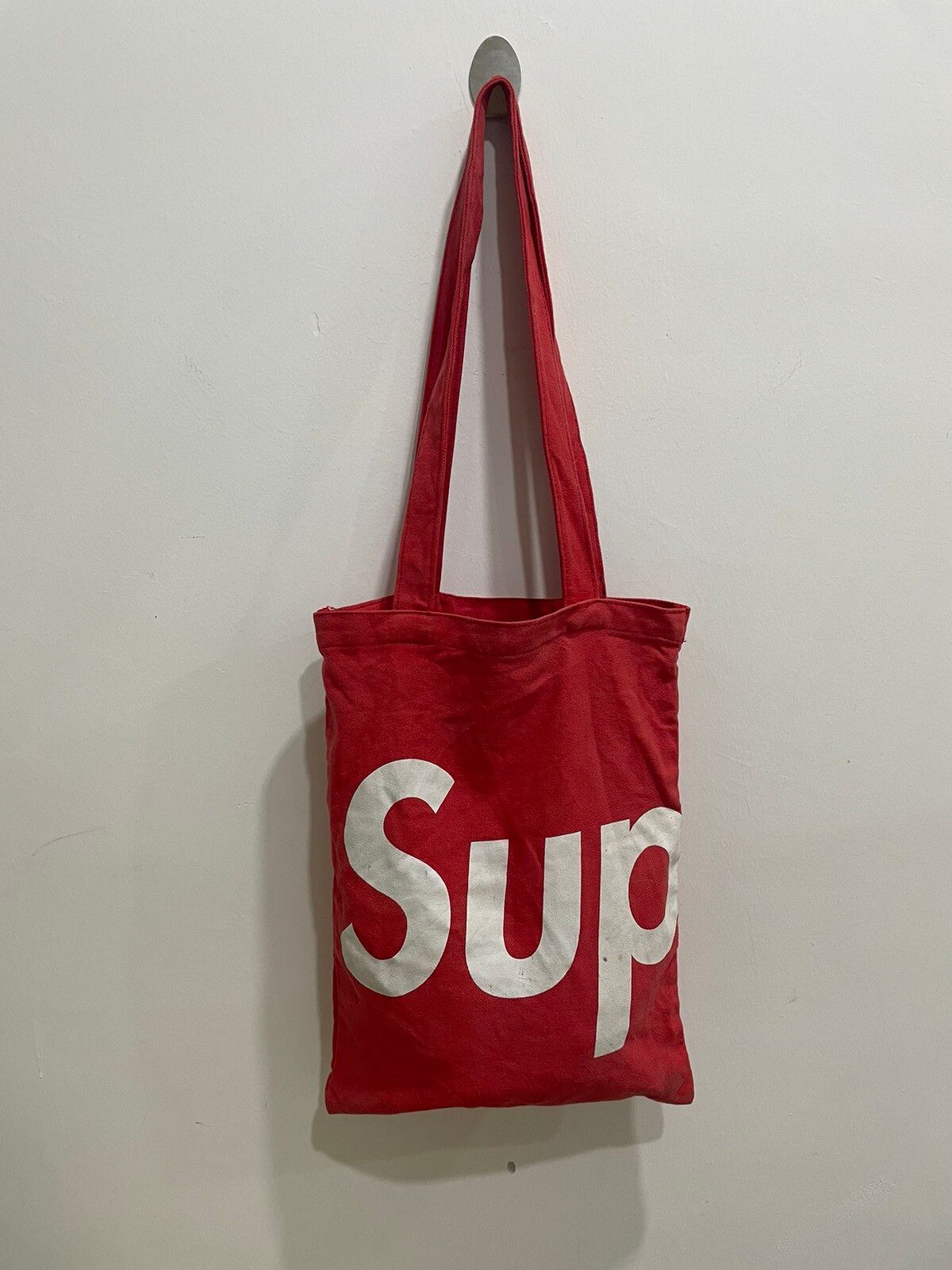 Supreme 2009 Shoulder Tote Bag Red Box Logo - 12