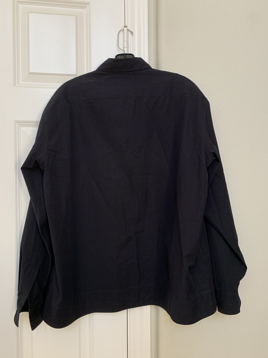 Dashiel Brahmann - Cotton typewriter button shirt L navy - 2