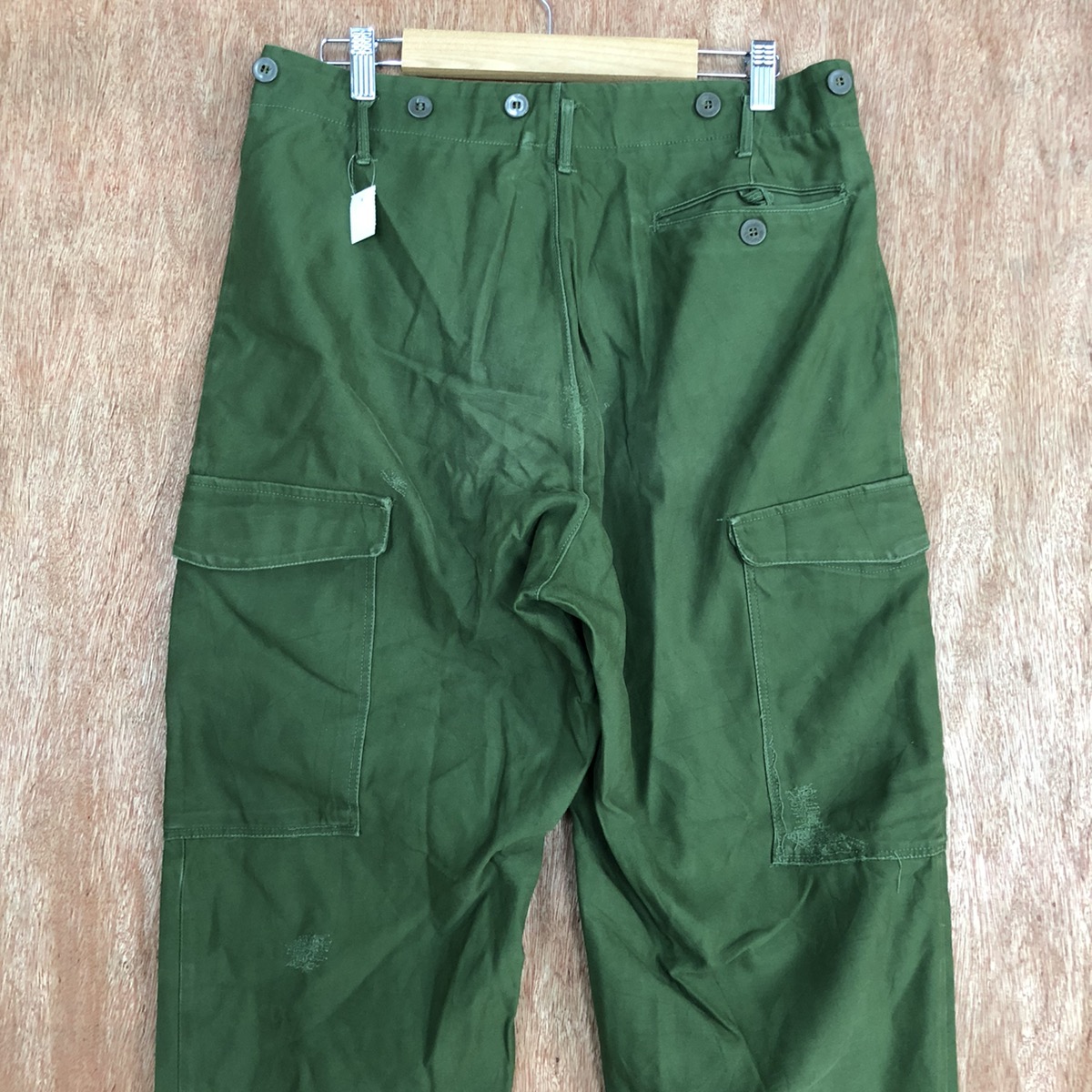 Vintage - Cargo Pants D96 Green Double knee multipocket pants #1474 - 9