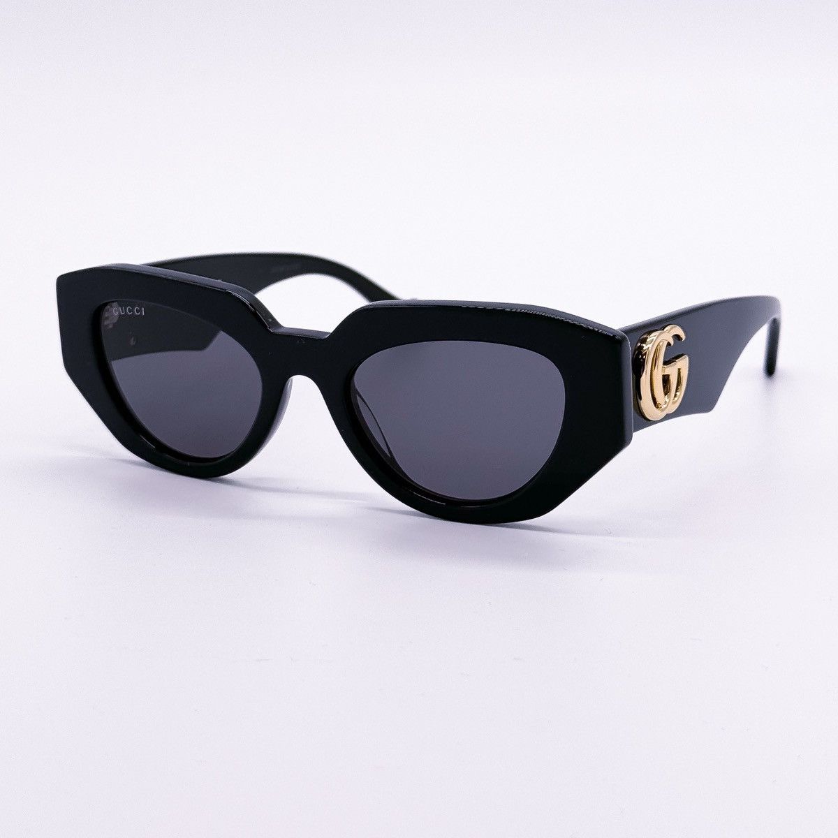 NEW GUCCI GG1421S 001 WOMEN BLACK OVAL SUNGLASSES - 4