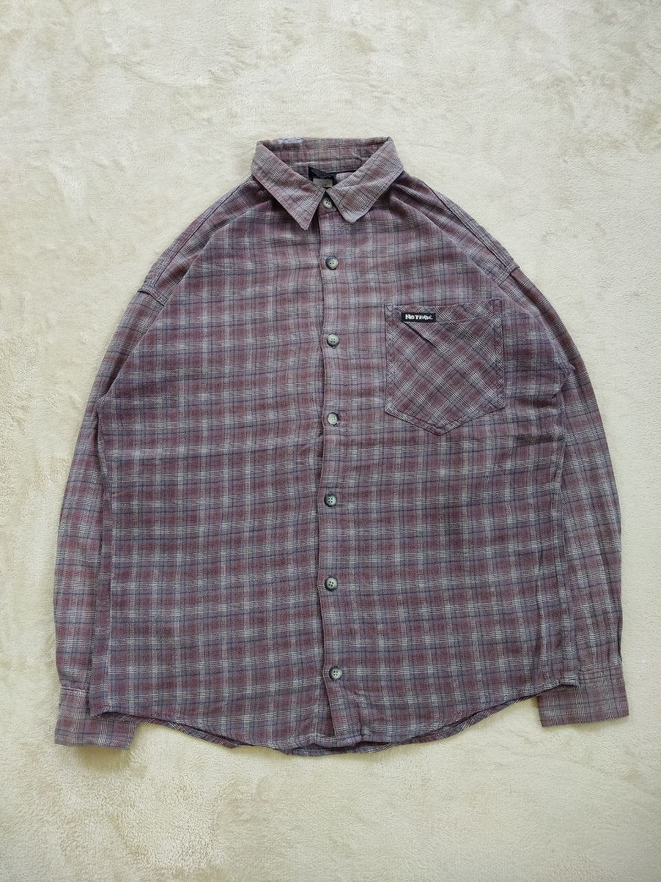 Vintage 90s No Fear Made in USA Old Skool Plaid Shirt - 2