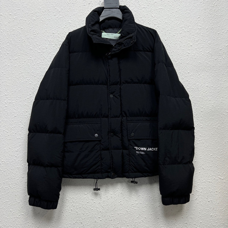 Off-white slogan padded jacket - 1