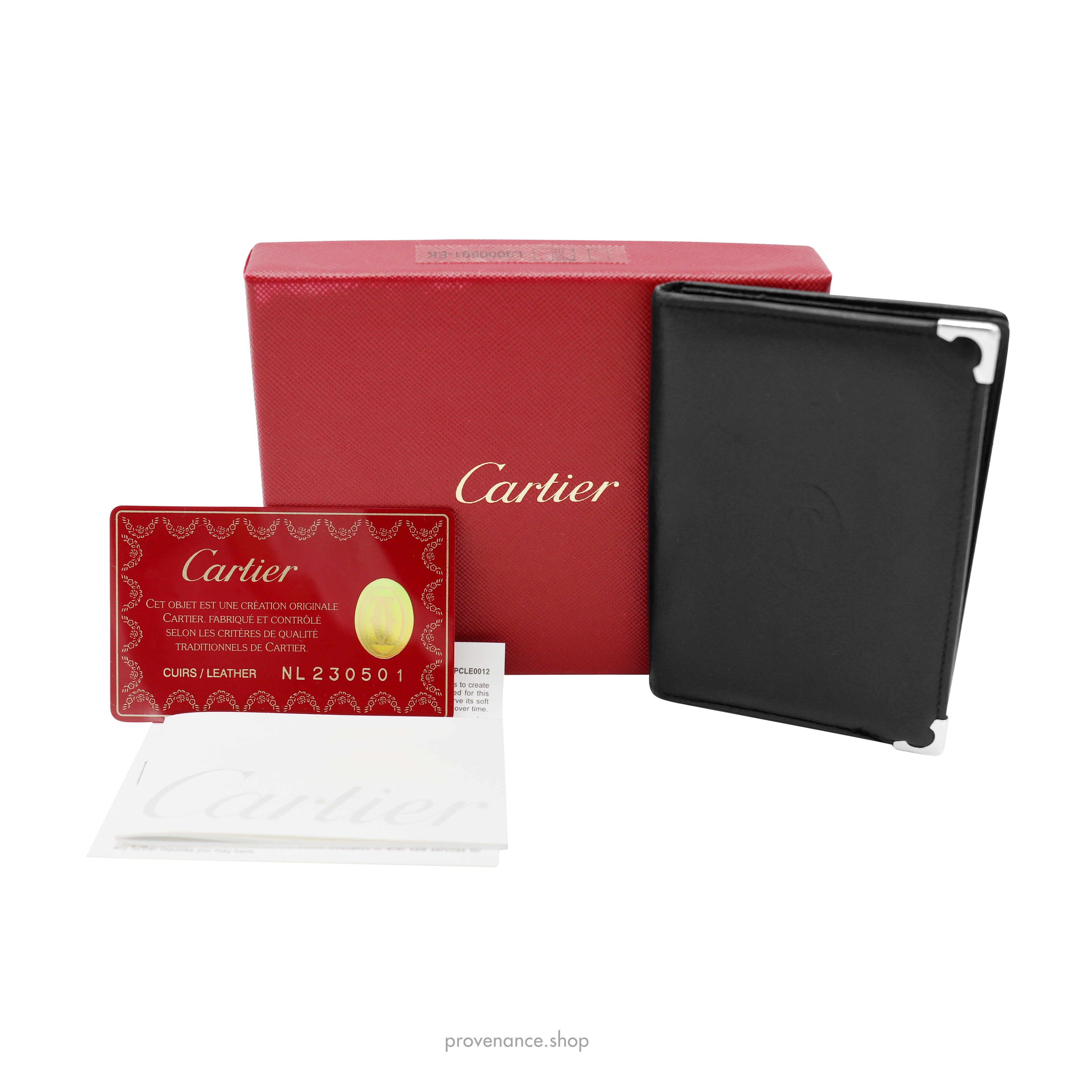Pocket Organizer Wallet - Black & Burgundy Leather - 2
