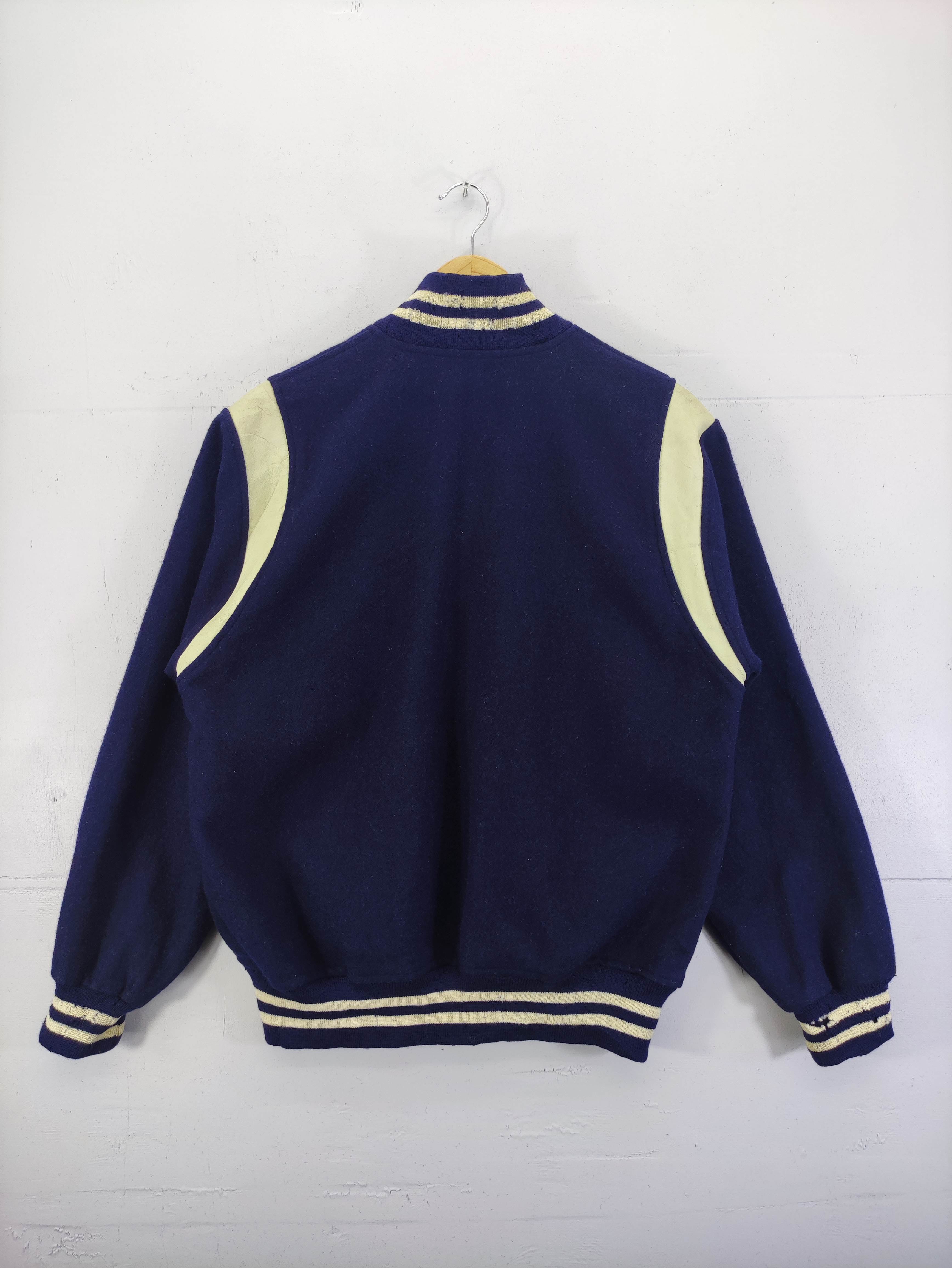 Vintage Chuo Sports Varsity Wool Jacket Snap Button - 17