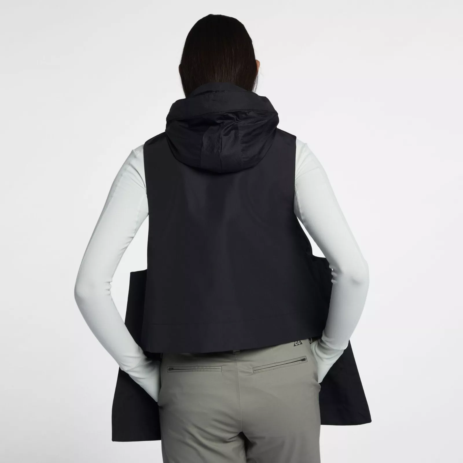 ACRONYM NikeLab ACG 17FW ACRONYM Hooded Tech Vest Black deibido REVERSIBLE