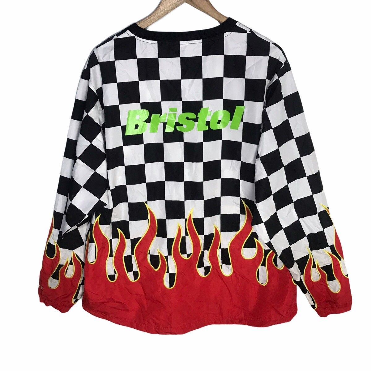 F.c real bristol checker flame piste large size - 2