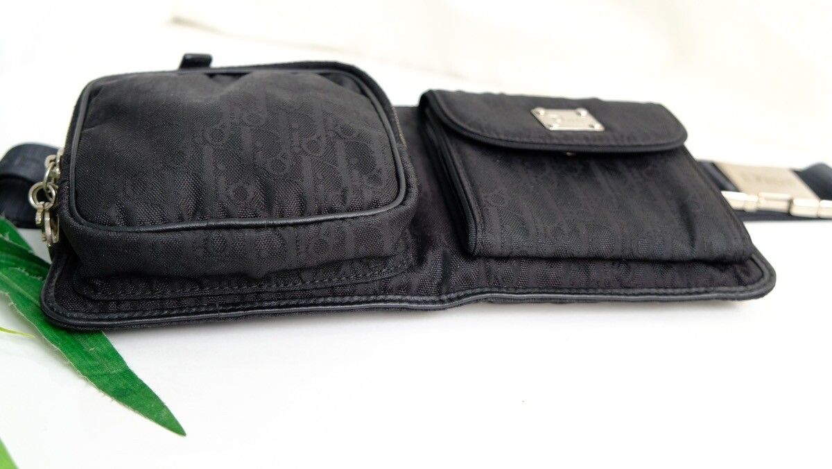 Christian Dior Logo Trotter Sling bag Waist bag Black - 8