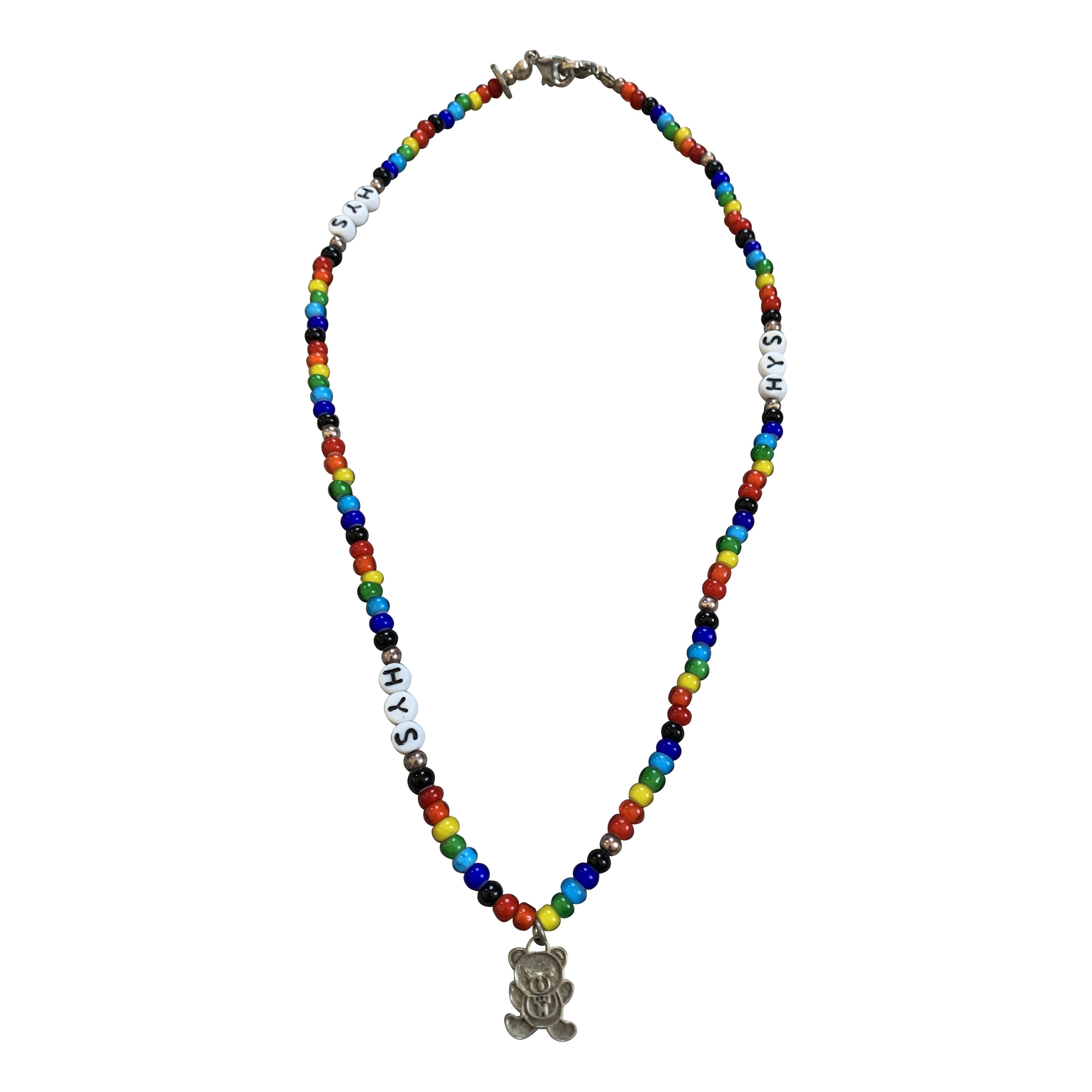 Hysteric Glamour Beaded Fuck Bear Necklace - 1