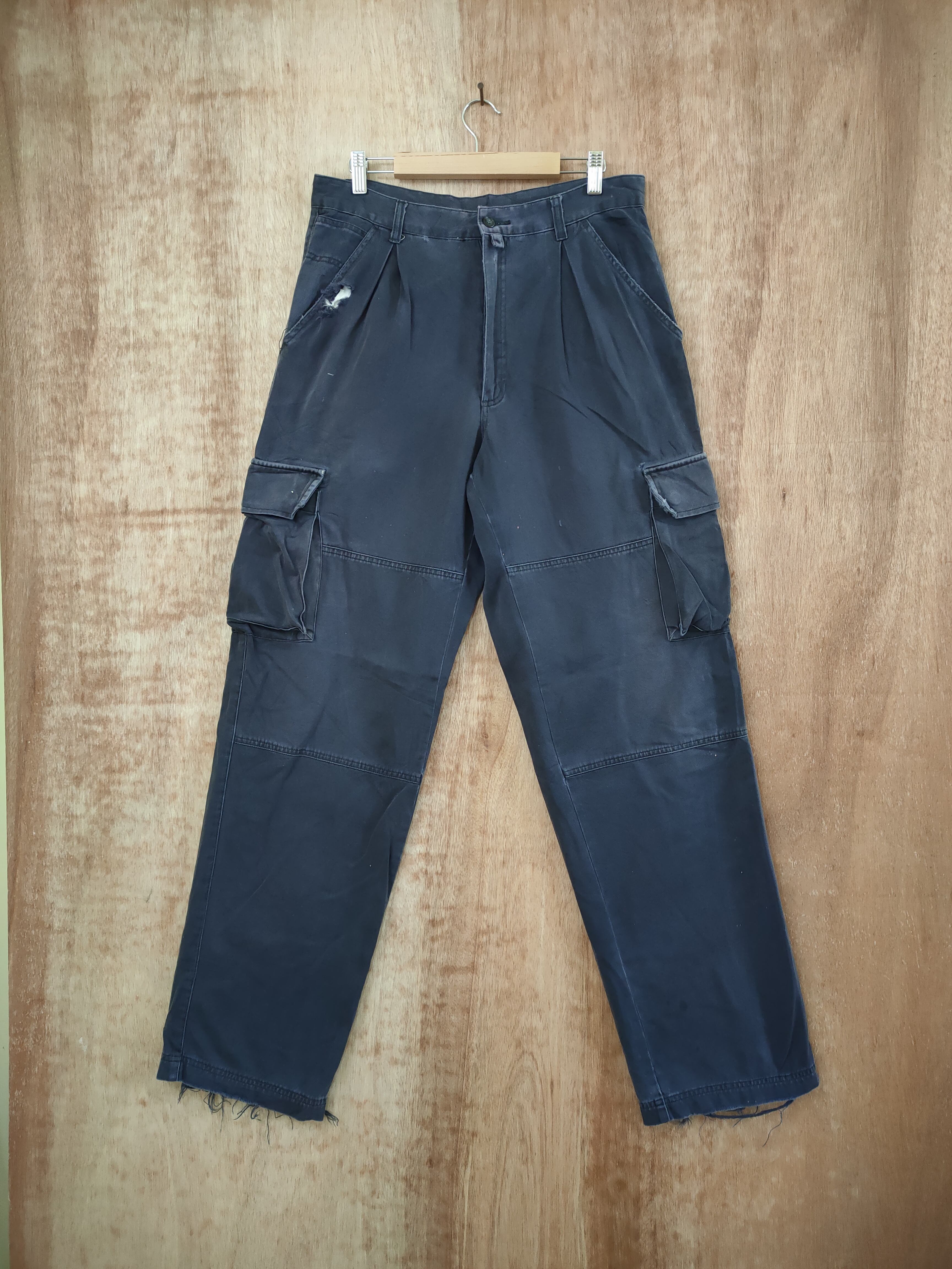 Vintage - NAVY WORKWEAR CARGO PANTS - 1