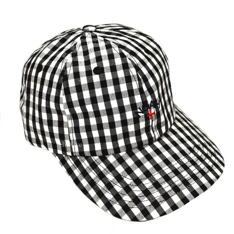 Noah Black & White Plaid Core Logo Hat DS - 1