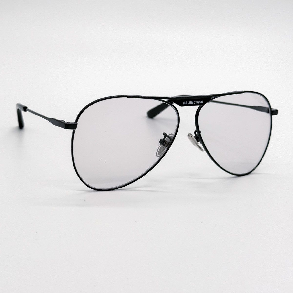 NEW BALENCIAGA BB0244S 004 AVIATOR GREY UNISEX SUNGLASSES - 5