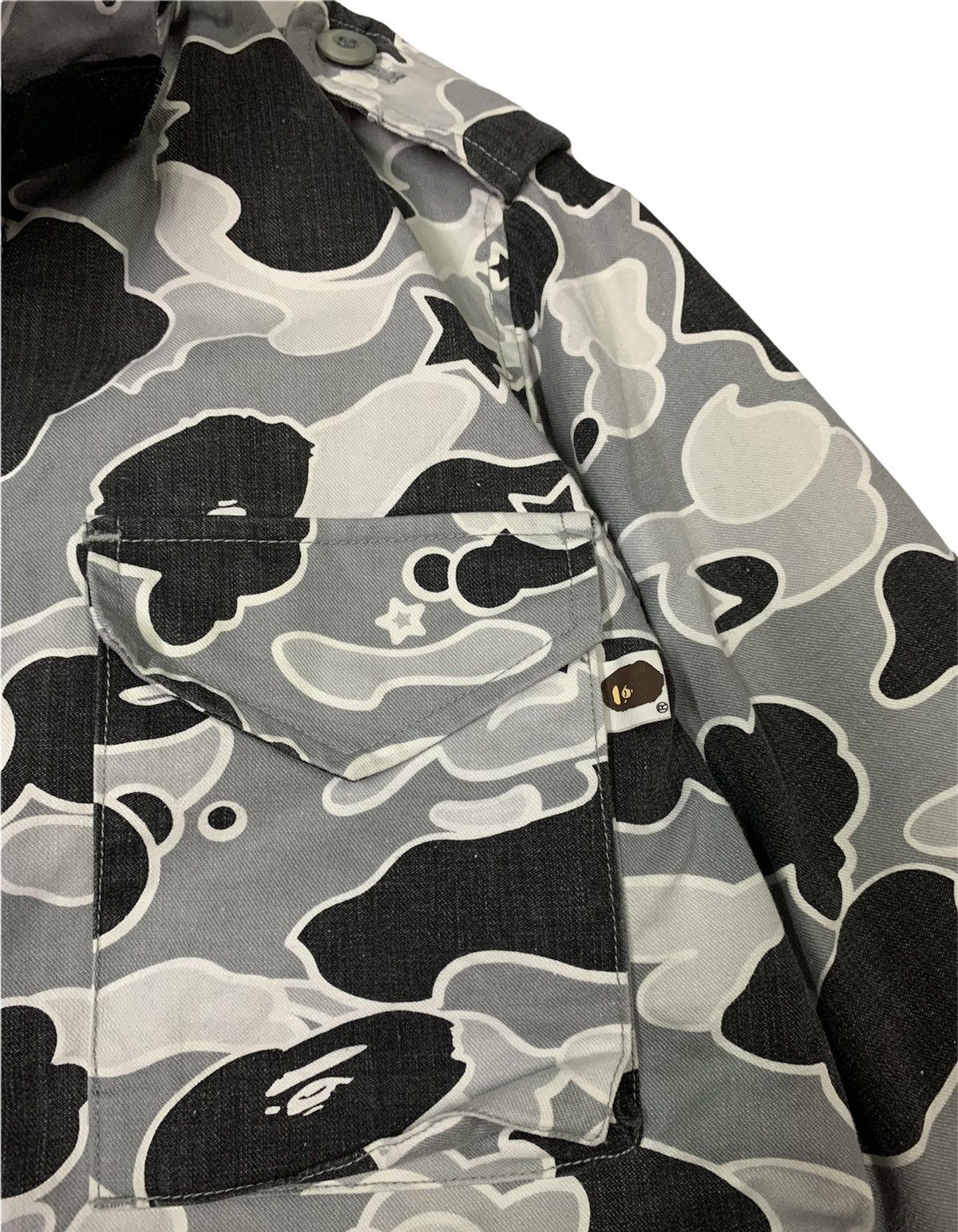 🔥VTG OG BAPE M-65 RAMBO GREY CAMO UTILITY JACKETS - 8