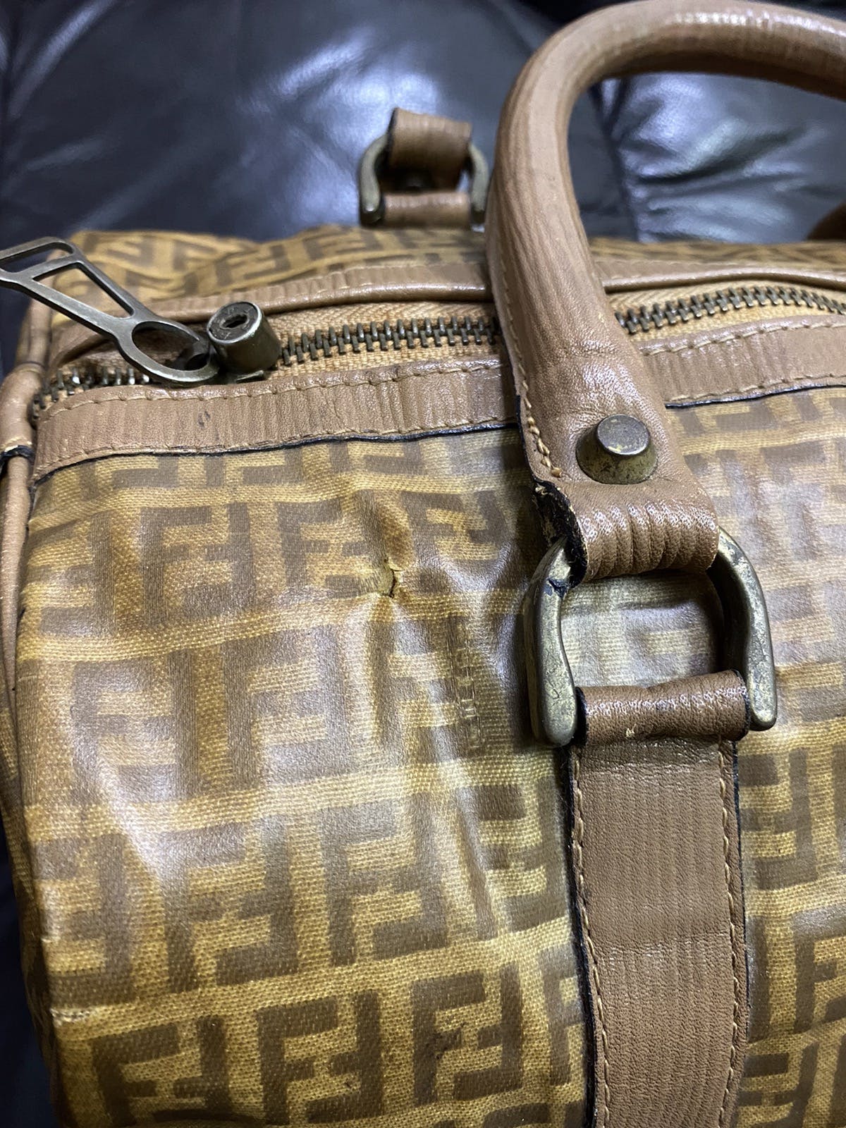 Authentic Vintage Fendi Boston Handbag - 11