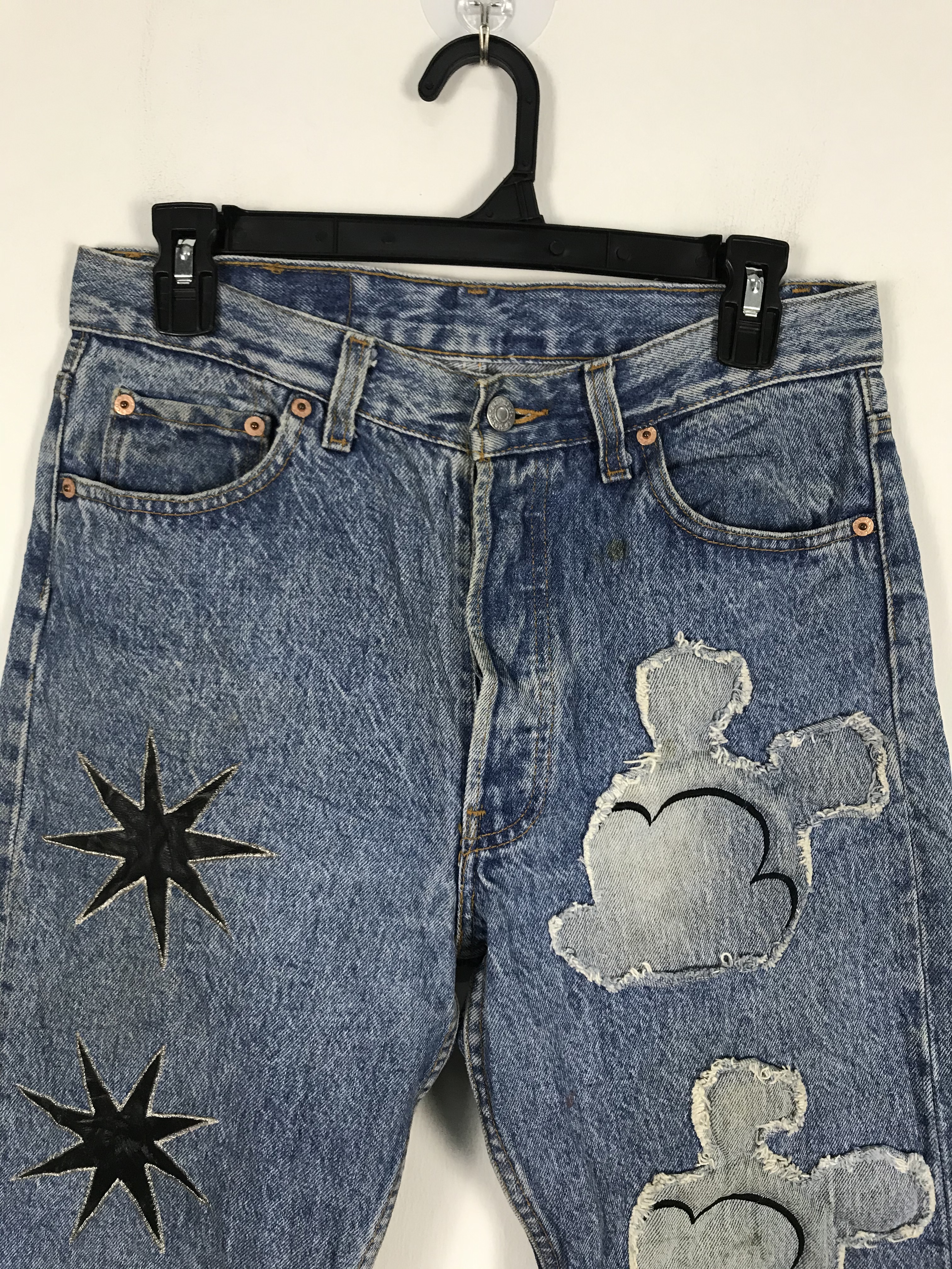 Size 30x31 Levis 501 Mickey Sta Patchwork Faded Jeans #2590 - 2