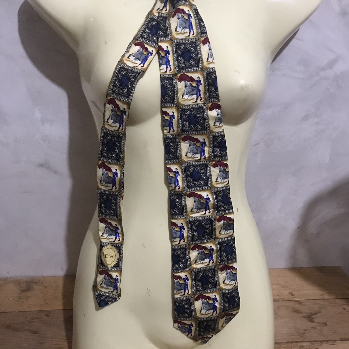 Very Rare Christian Dior Men’s Silk Tie Design Matador - 2