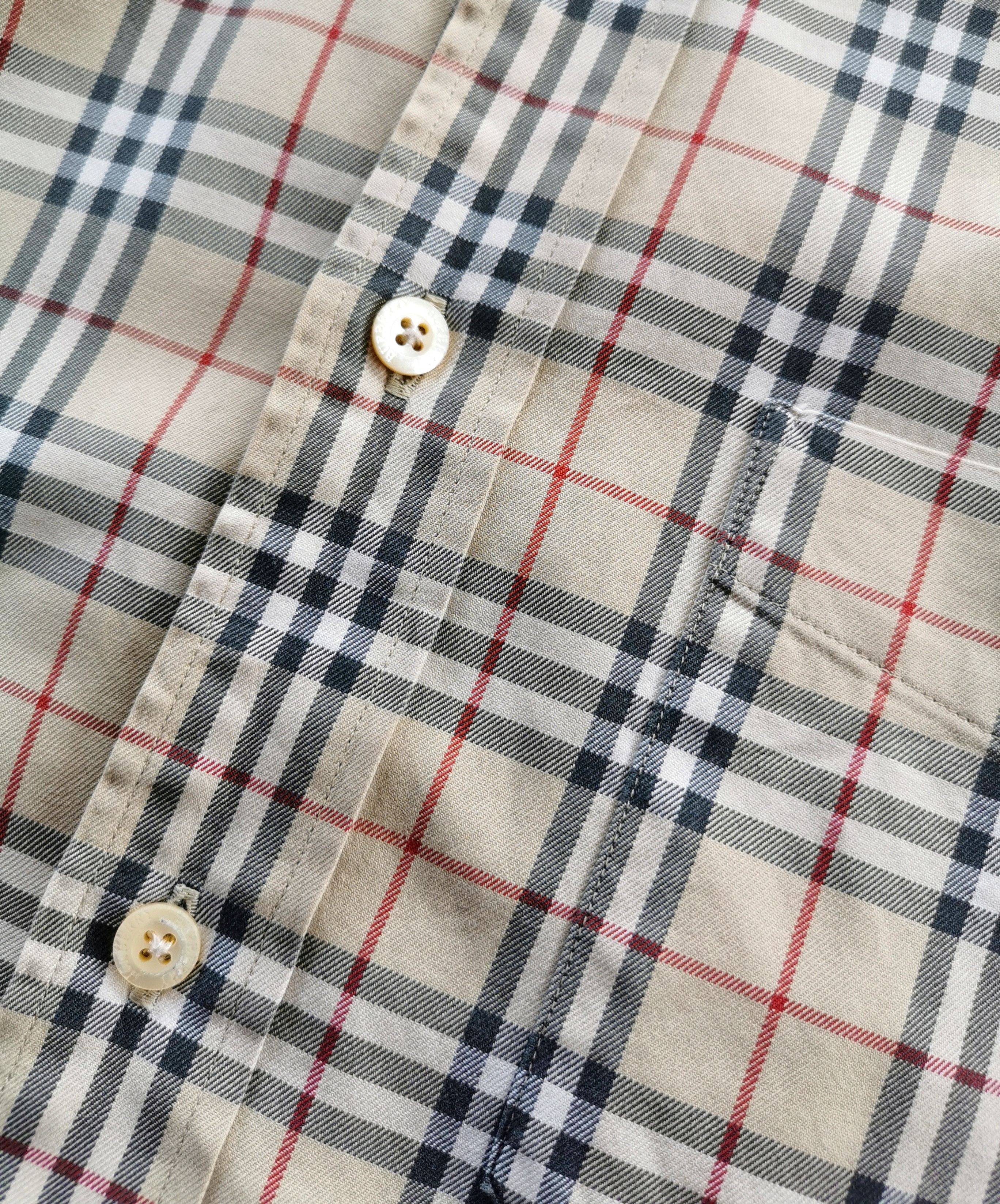 Burberry Check Long Sleeve Shirts - 4