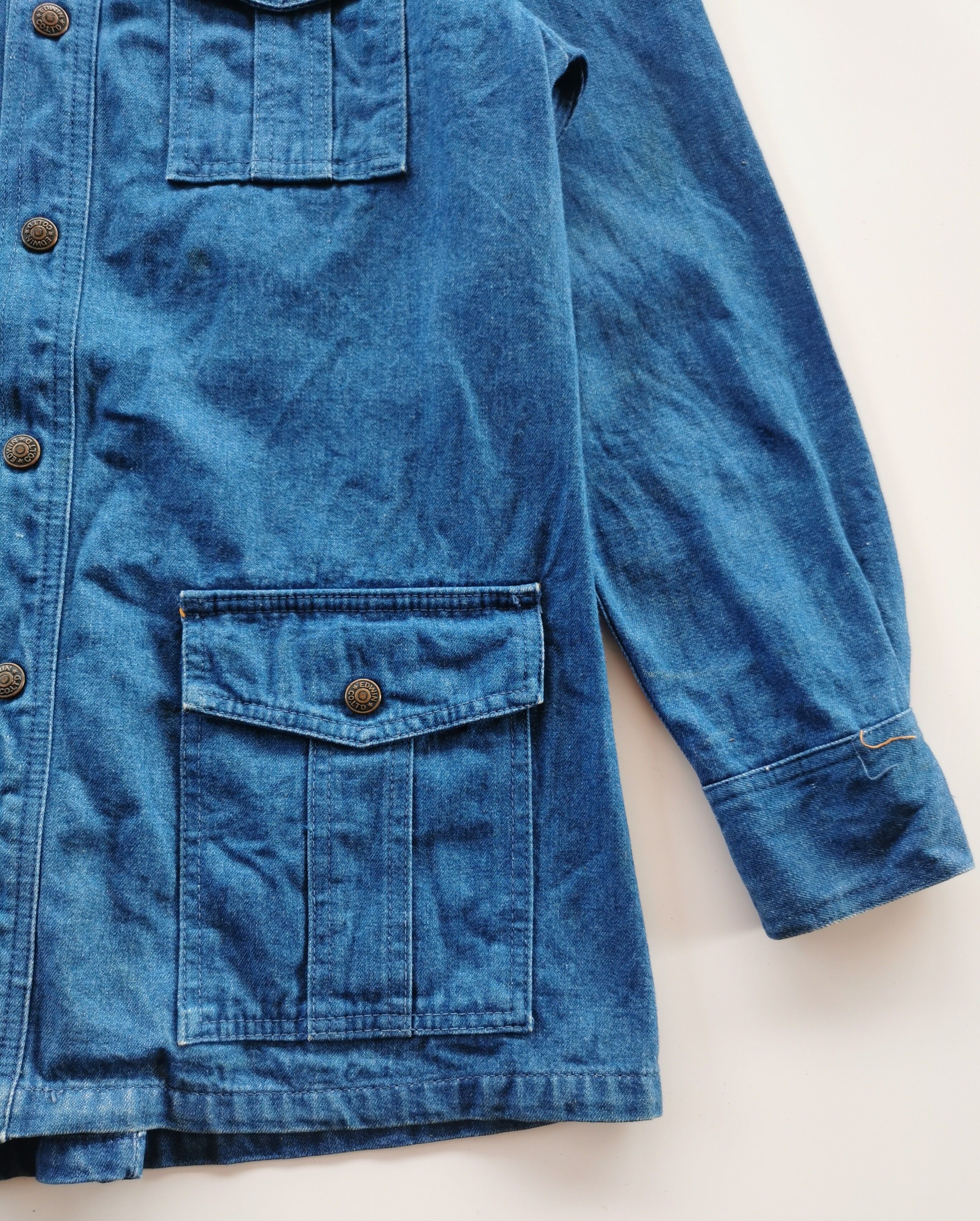 Vintage Edwin Selvedge Long Denim Jackets - 5