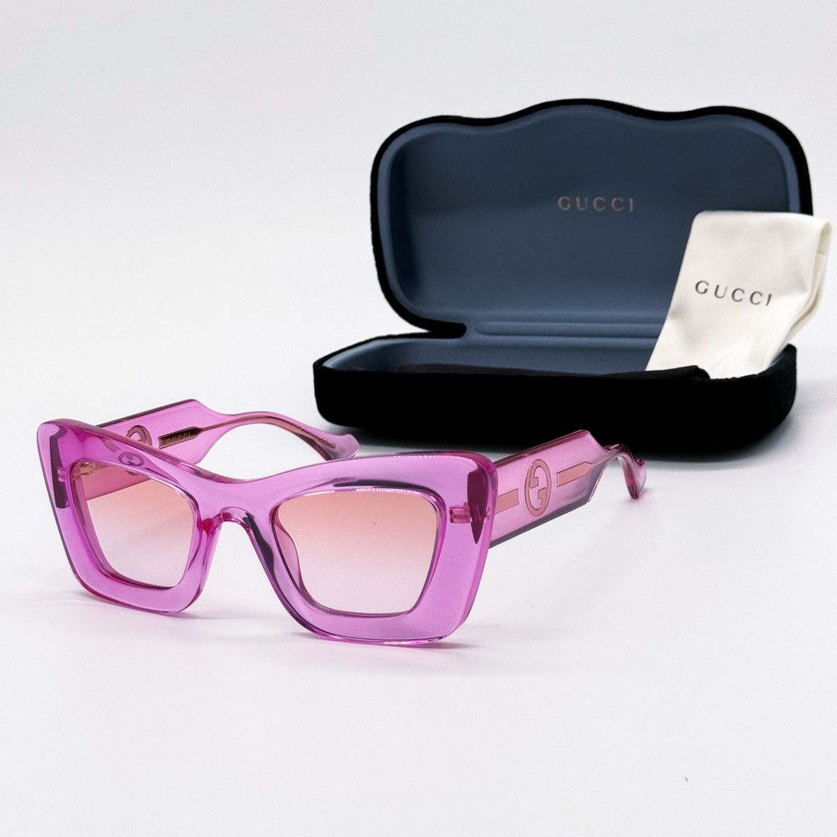 NEW GUCCI GG1552S 003 PINK BUTTERFLY WOMEN SUNGLASSES - 1