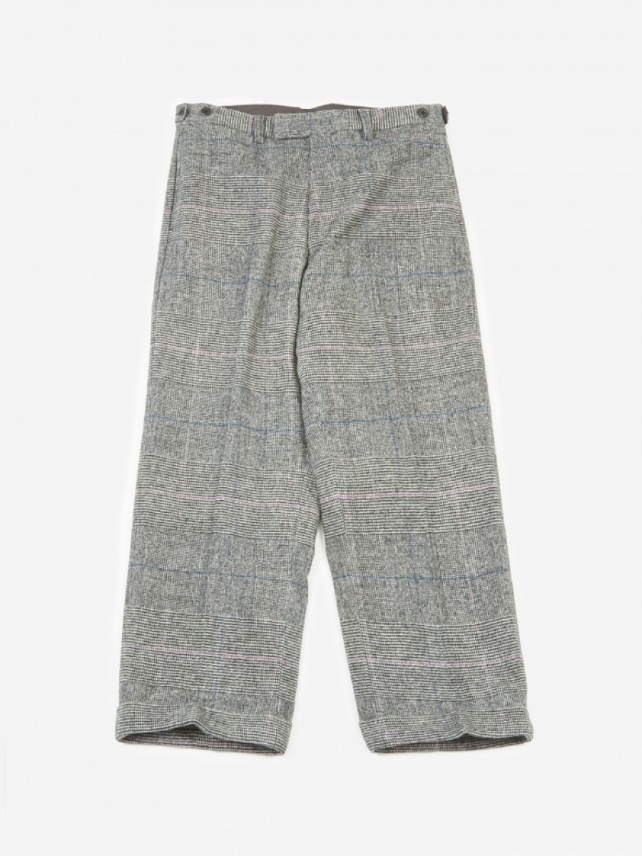 winter glencheck wool pants - 8