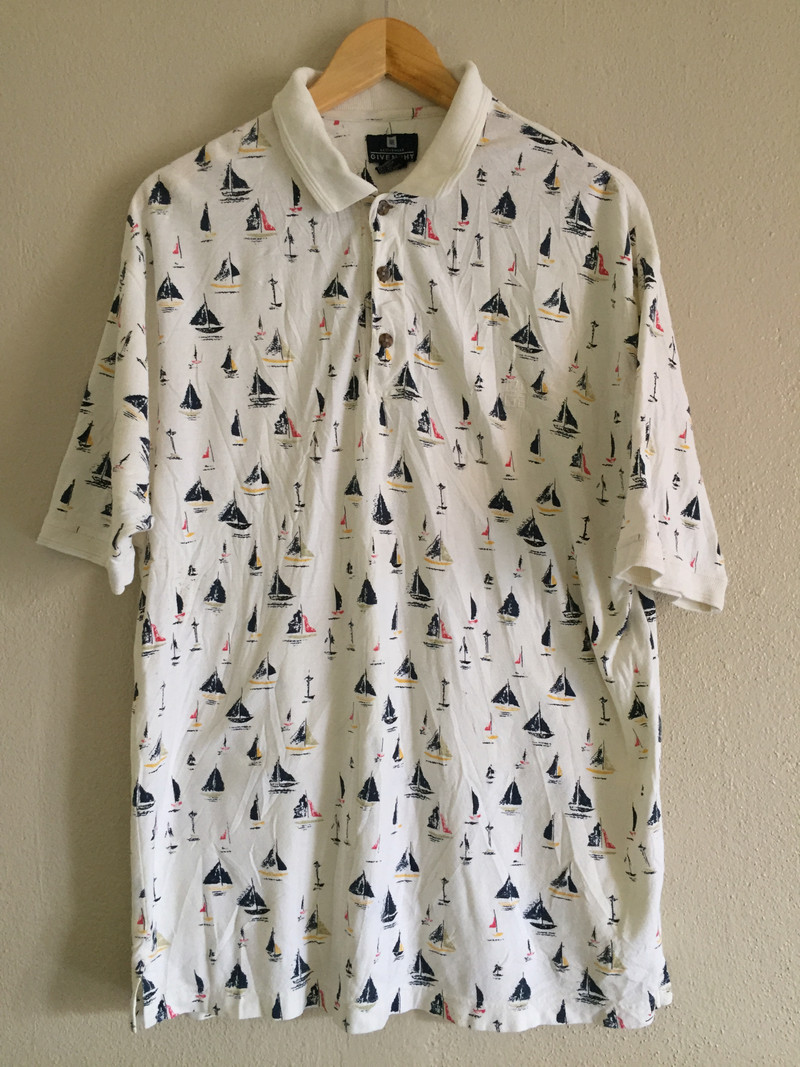 GIVENCHY SAILBOAT PRINT POLO SHIRT - 1