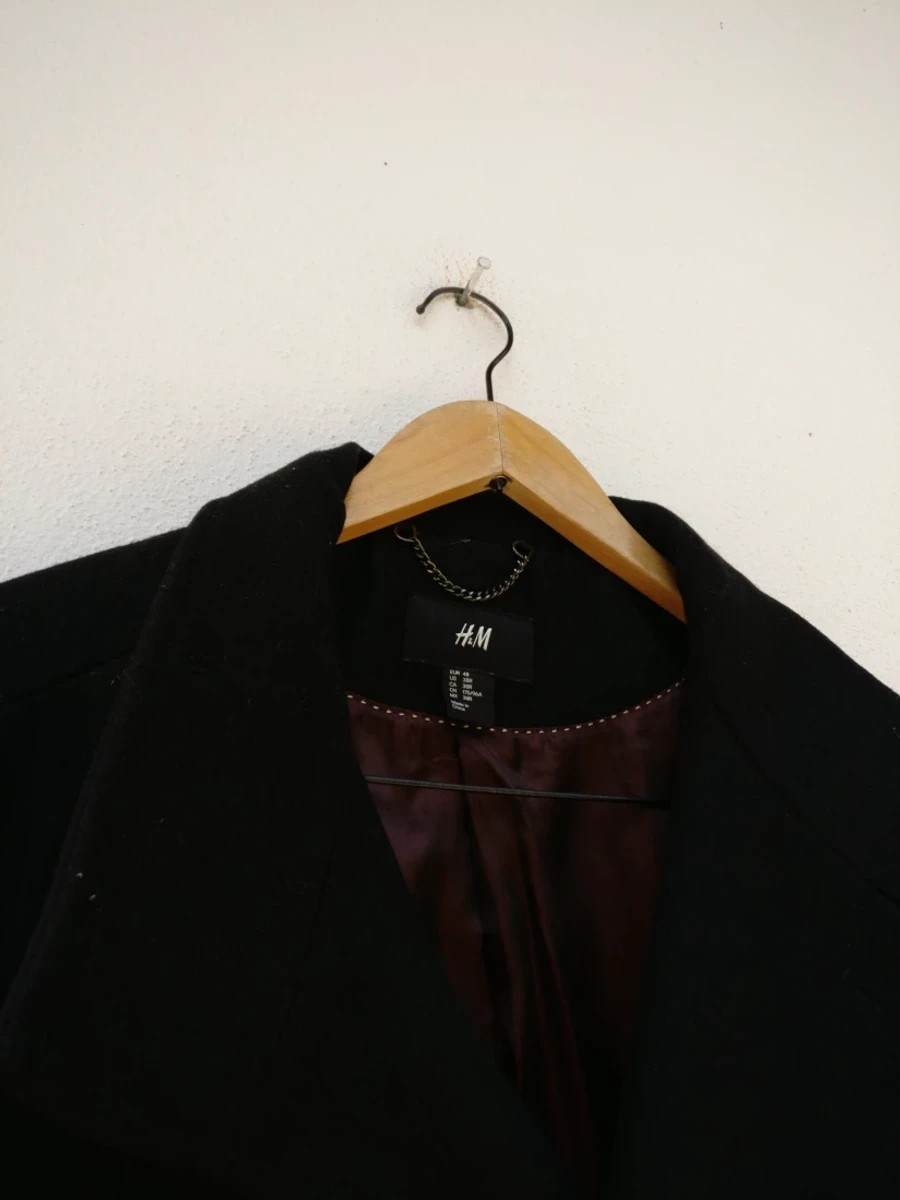 Black - Final Drop! Double Breast Coat Wool Heavy Jacket - 2