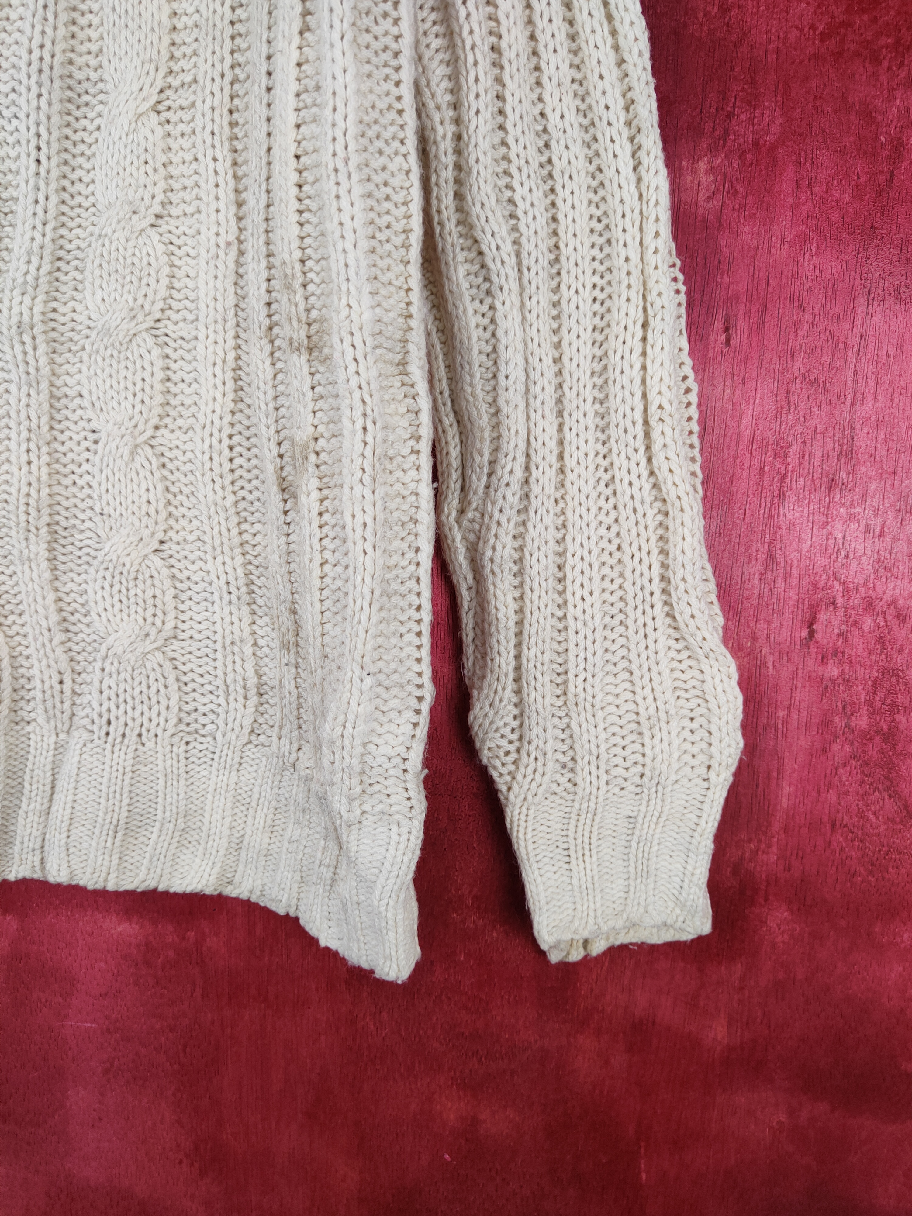Japanese Brand - Archives White Knitwear Sweater Damage With Stain - 6