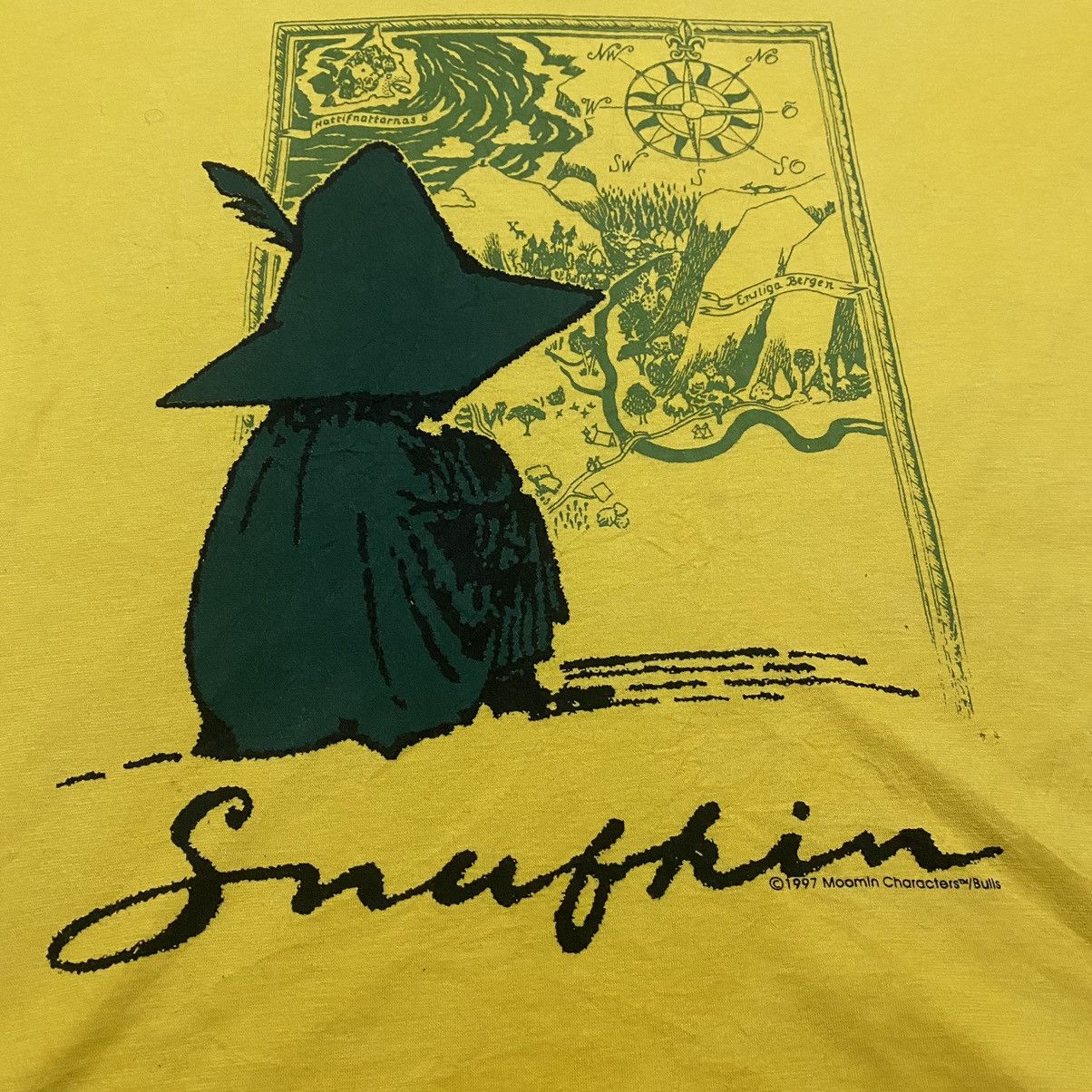 Vintage 1997 Snufkin Moomin Character Tee Made in Finland - 8