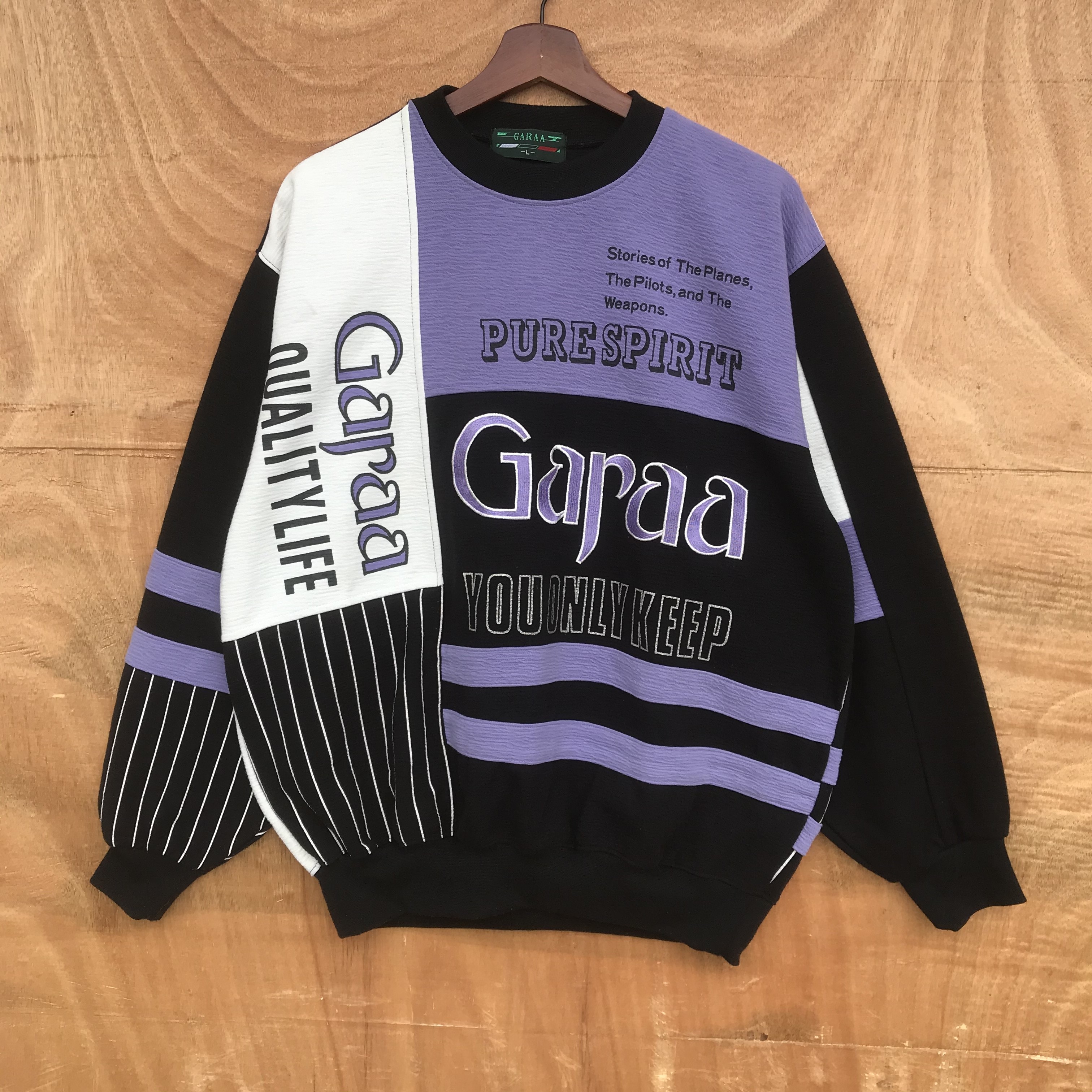 Streetwear - Garaa big logo crewneck multitone sweatshirt - 3