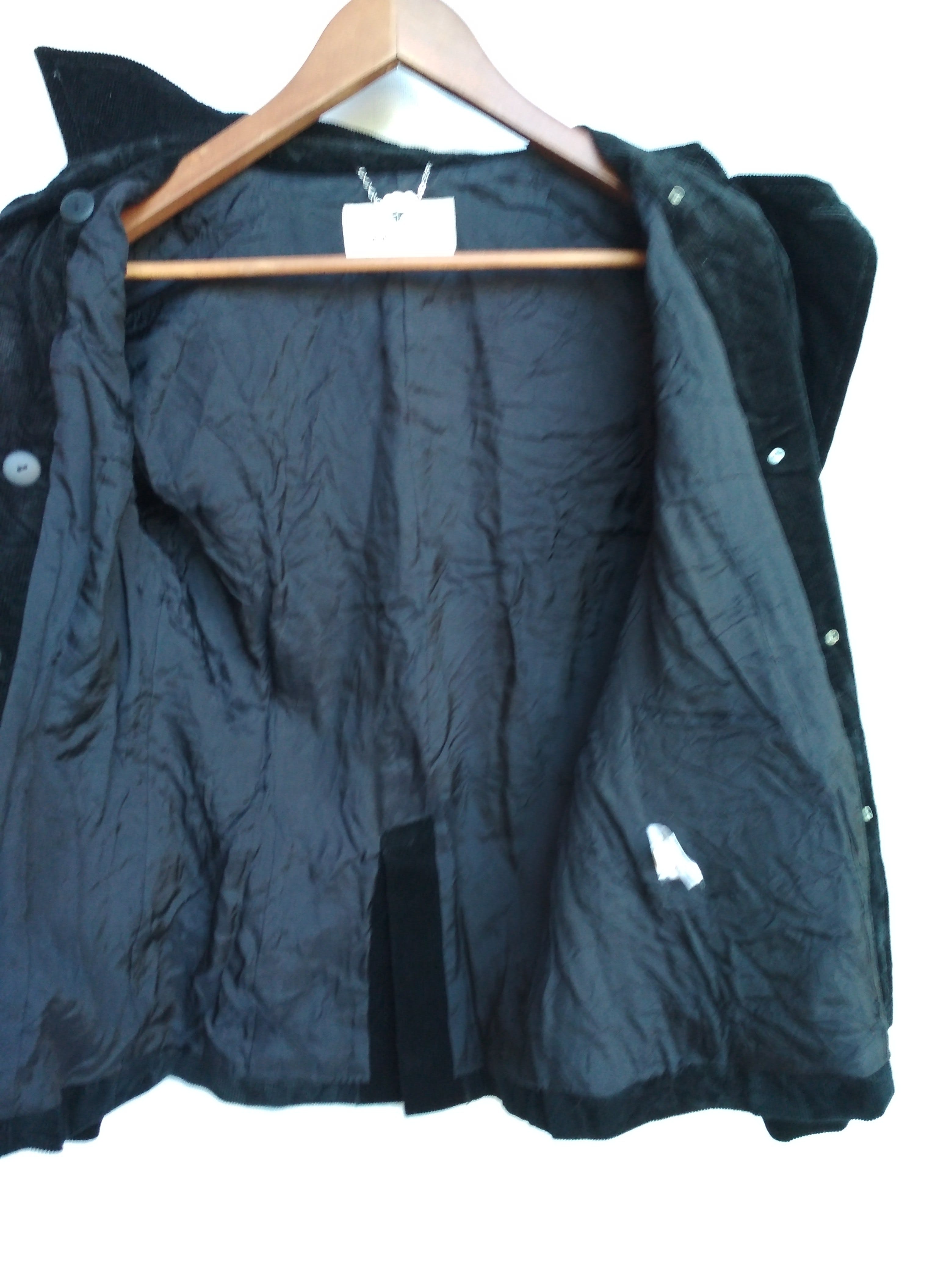 courreges black corduroy double breasted jacket - 7