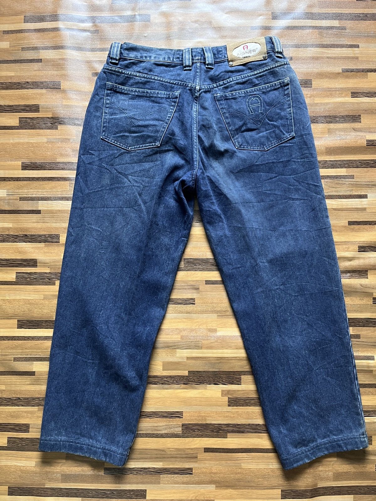 Italian Designers - Vintage Aigner Jeans Street Style Baggy Made In Italy - 16