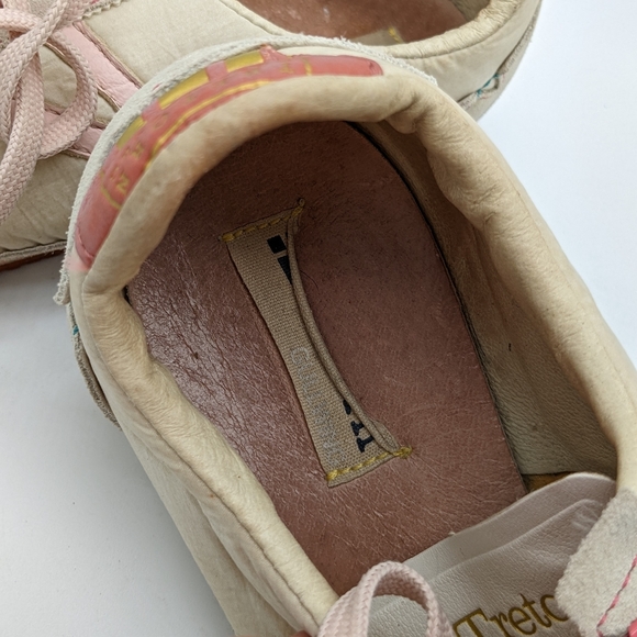 Unique Vintage Tretorn Pink Lace up Suede  Athletic Sneakers Women's 9 - 8