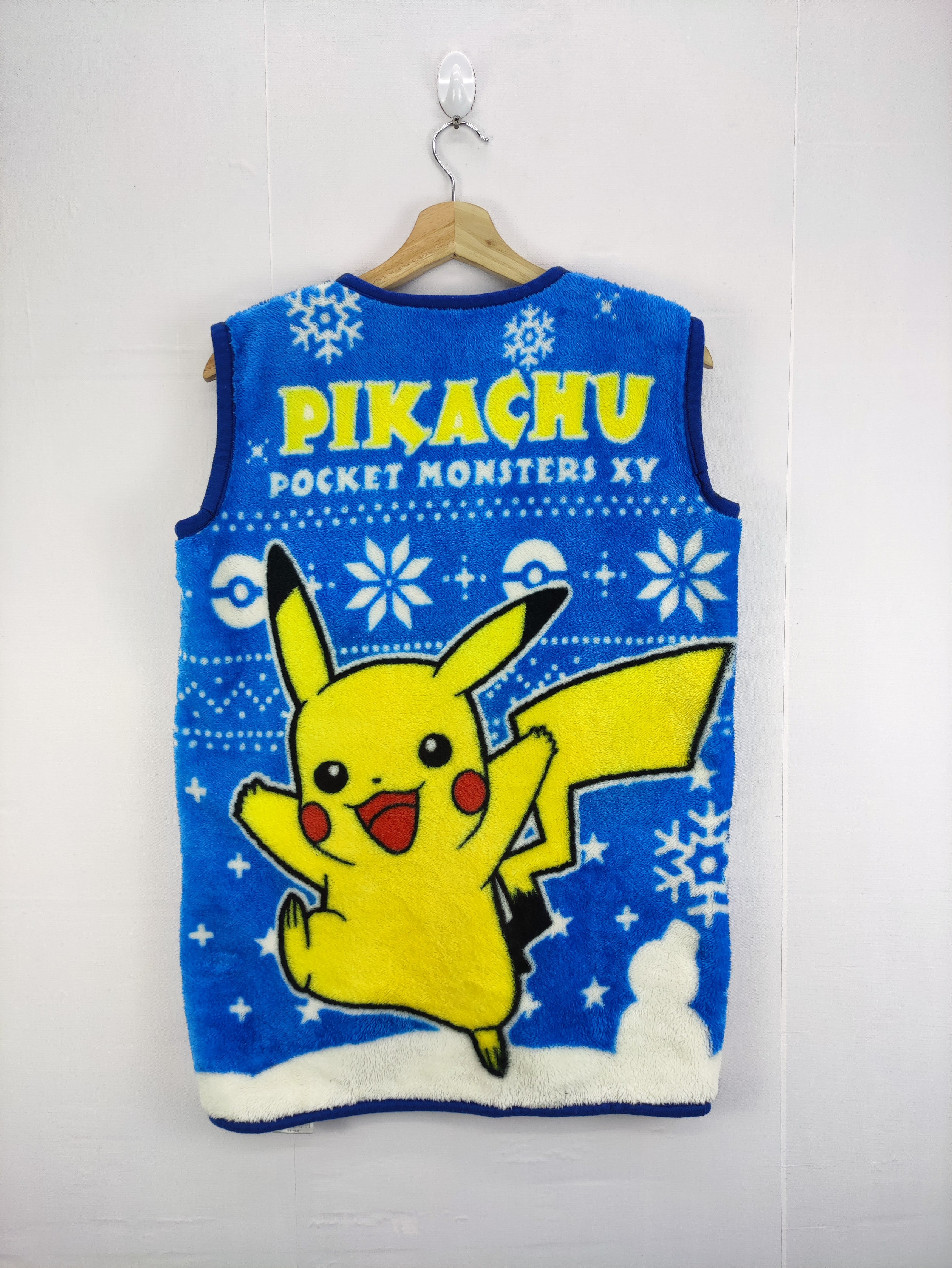 Vintage pokemon Pikachu Vest Fleece Zipper - 8