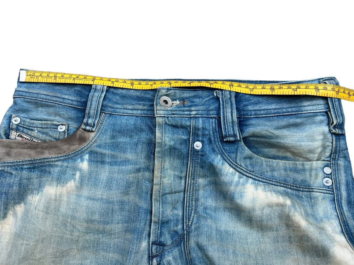 Vintage Diesel Leather Faded Distressed Denim Jeans 32x31 - 11