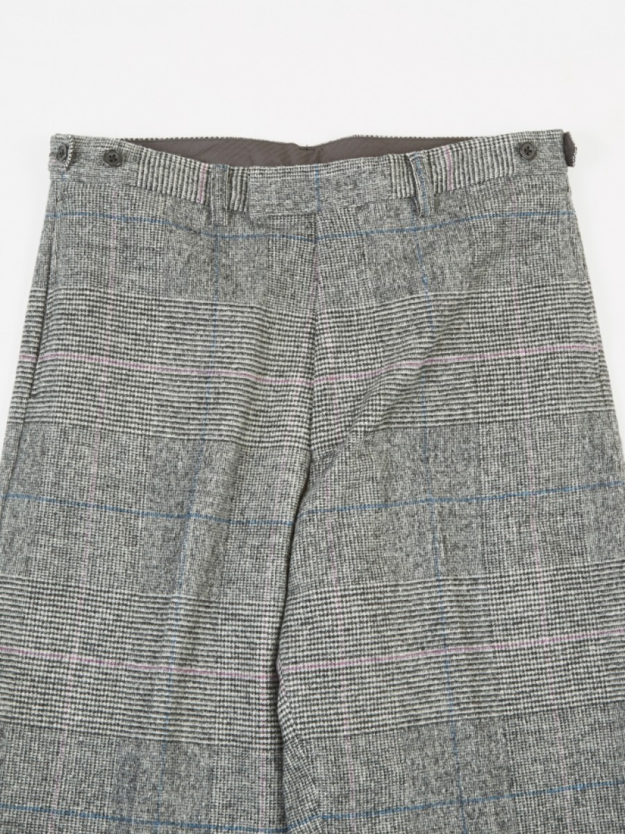 winter glencheck wool pants - 6