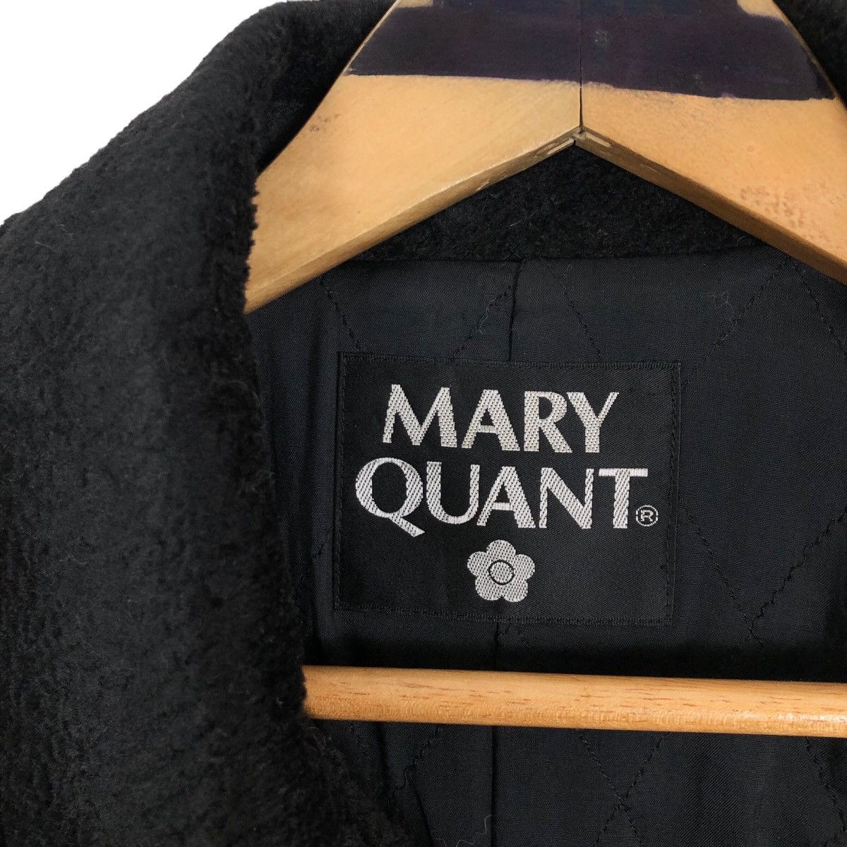 Vintage 90s Mary Quant Wool Trench Coat - 8