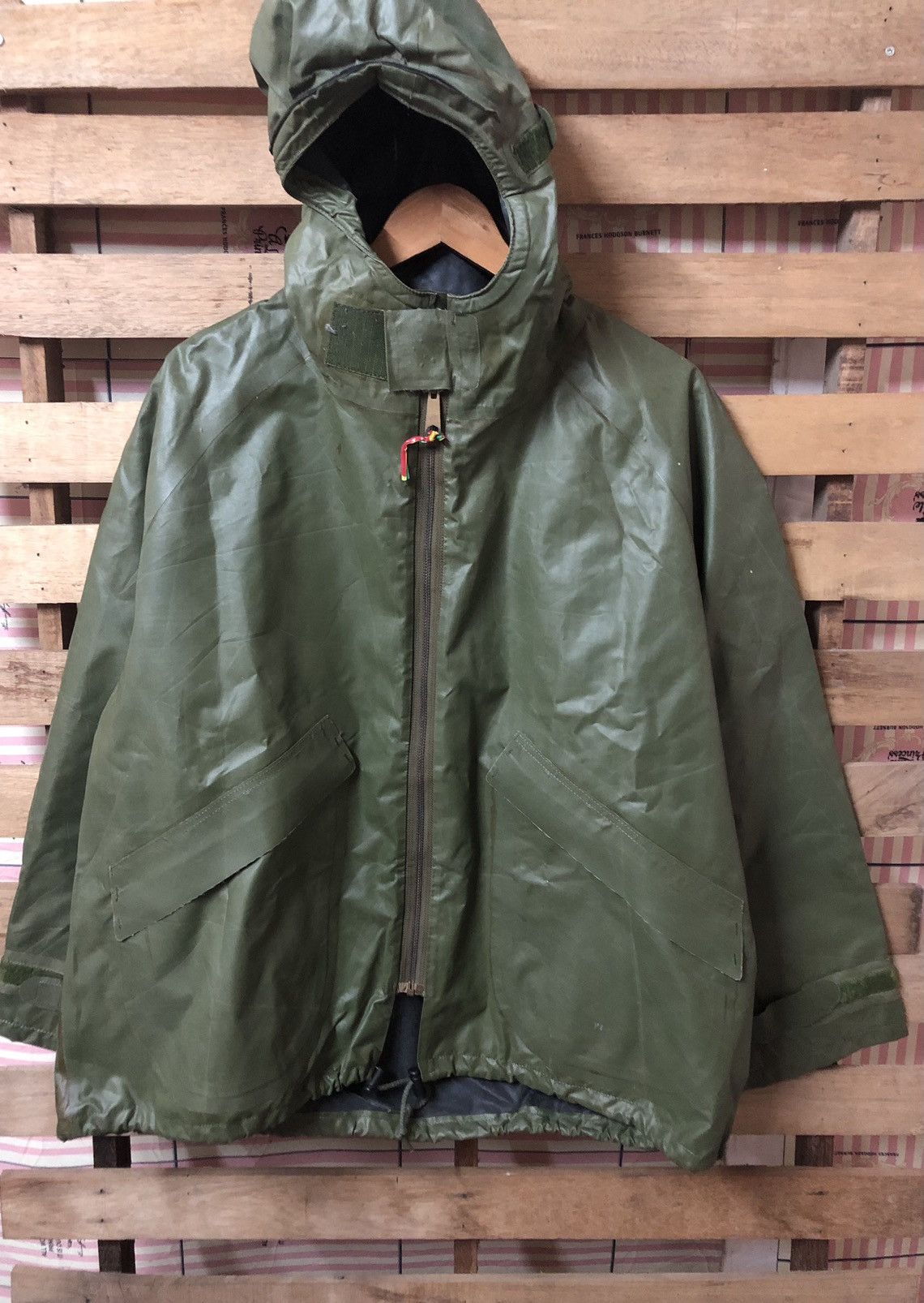 Usmc - Vintage Parka Wet Weather Army Issue Waterproof Jacket - 1