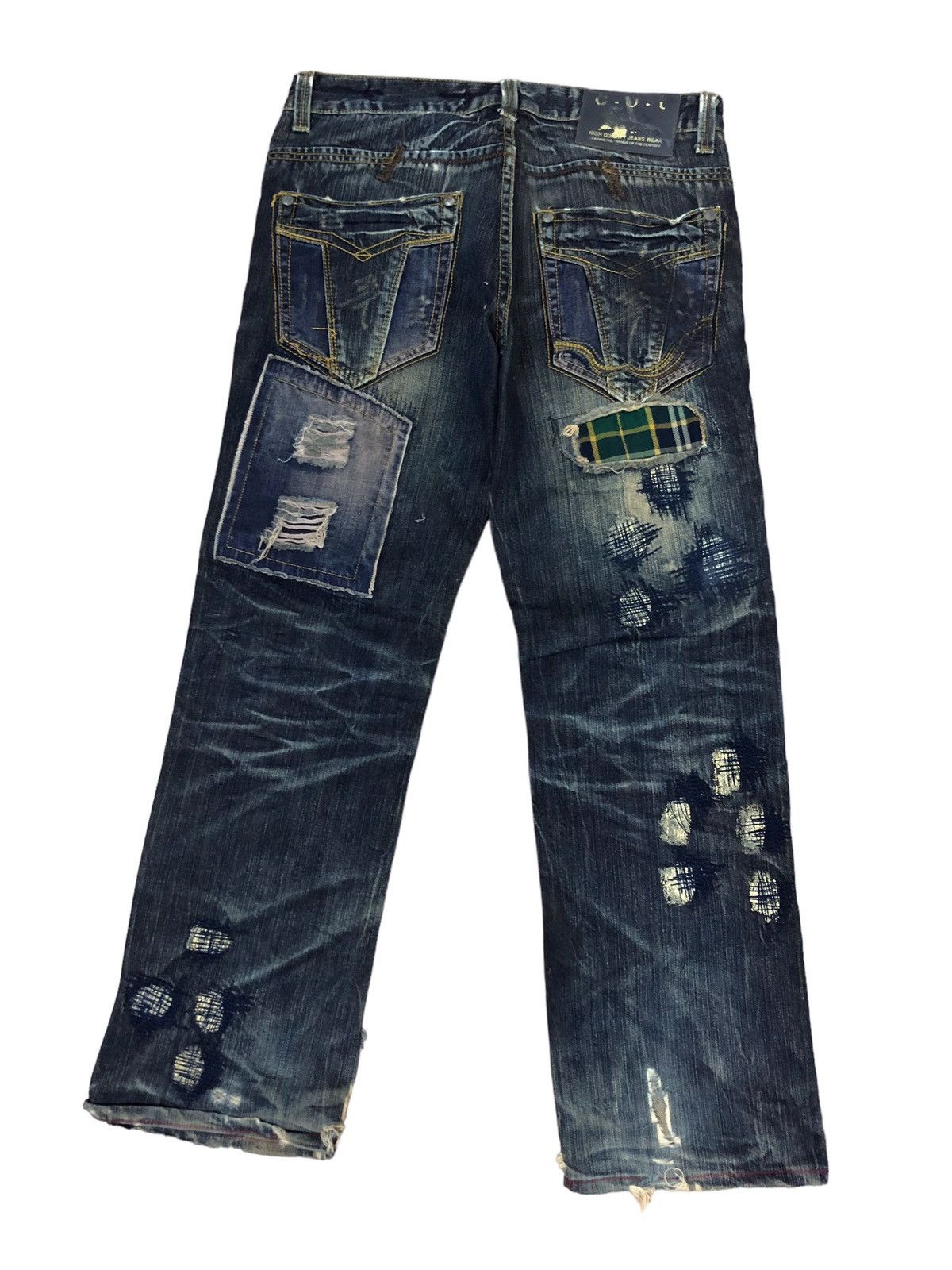 Japanese Brand - C.o.t jeans japan patchwork distressed denim pants - 2