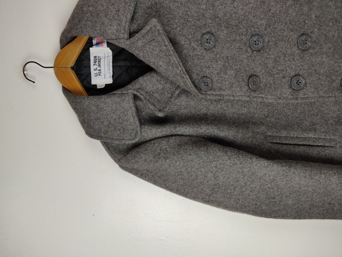 NYC Peacoat Wool Heavy Grey Jacket - 4