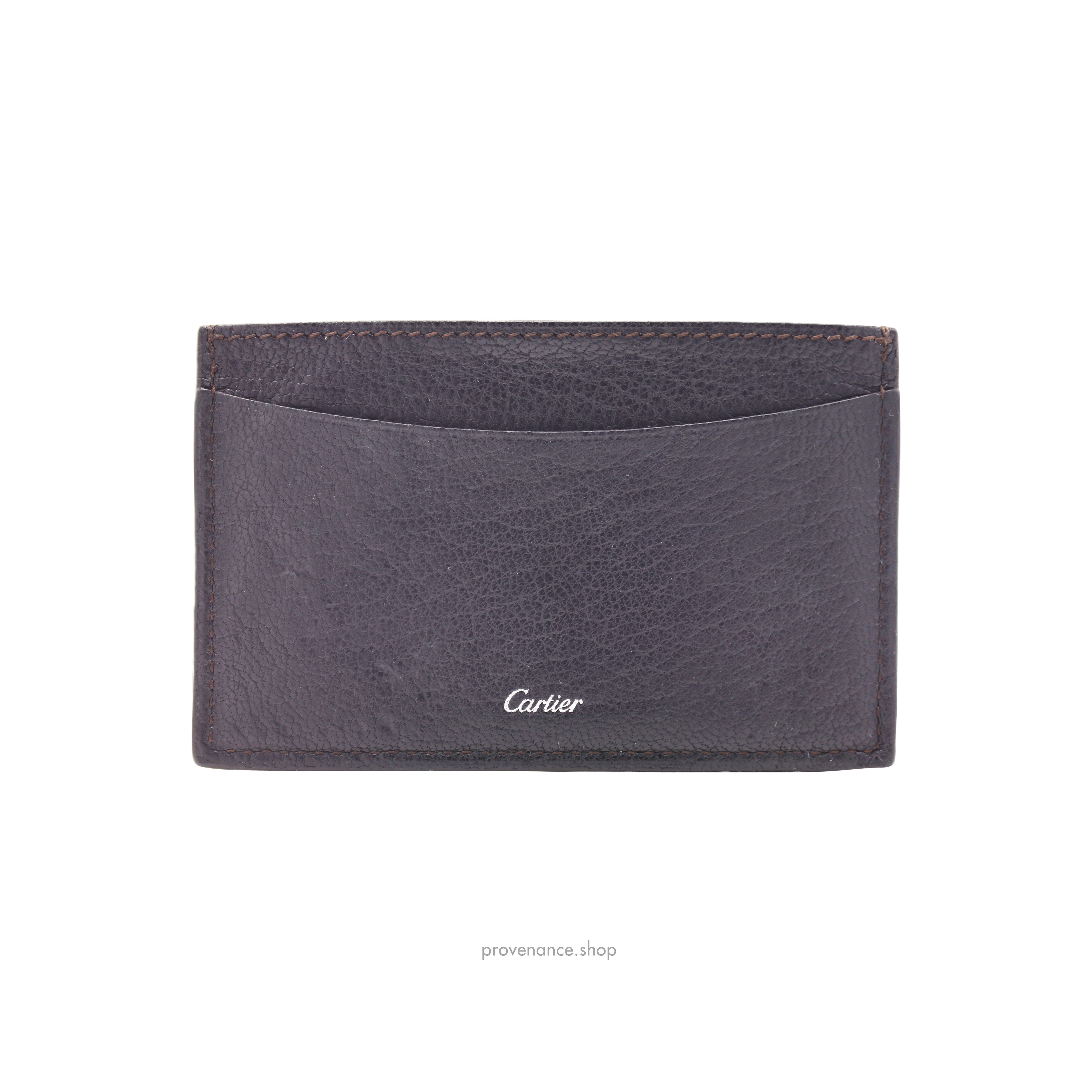Cartier Card Holder Wallet - Black Chevre Leather - 1
