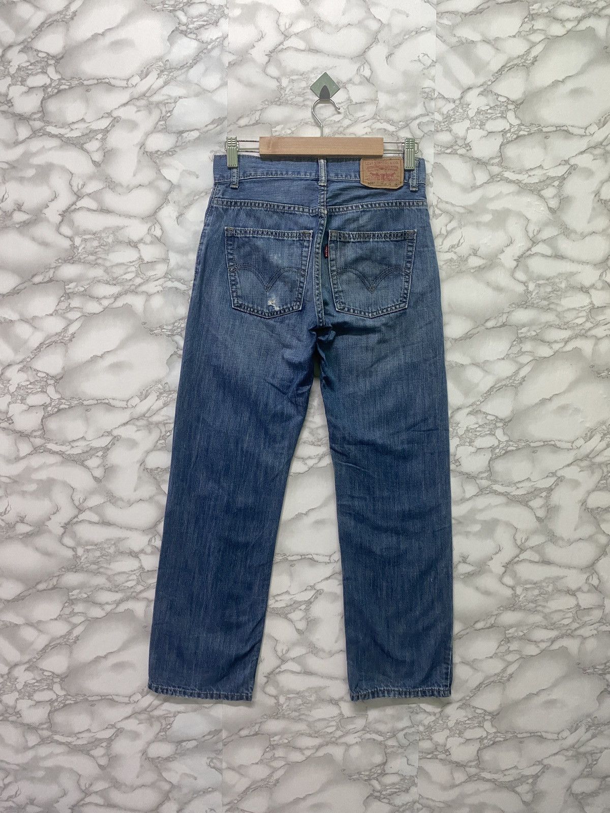 Vintage LEVIS 505 Blue Slim Distressed Jeans - L7 - 2