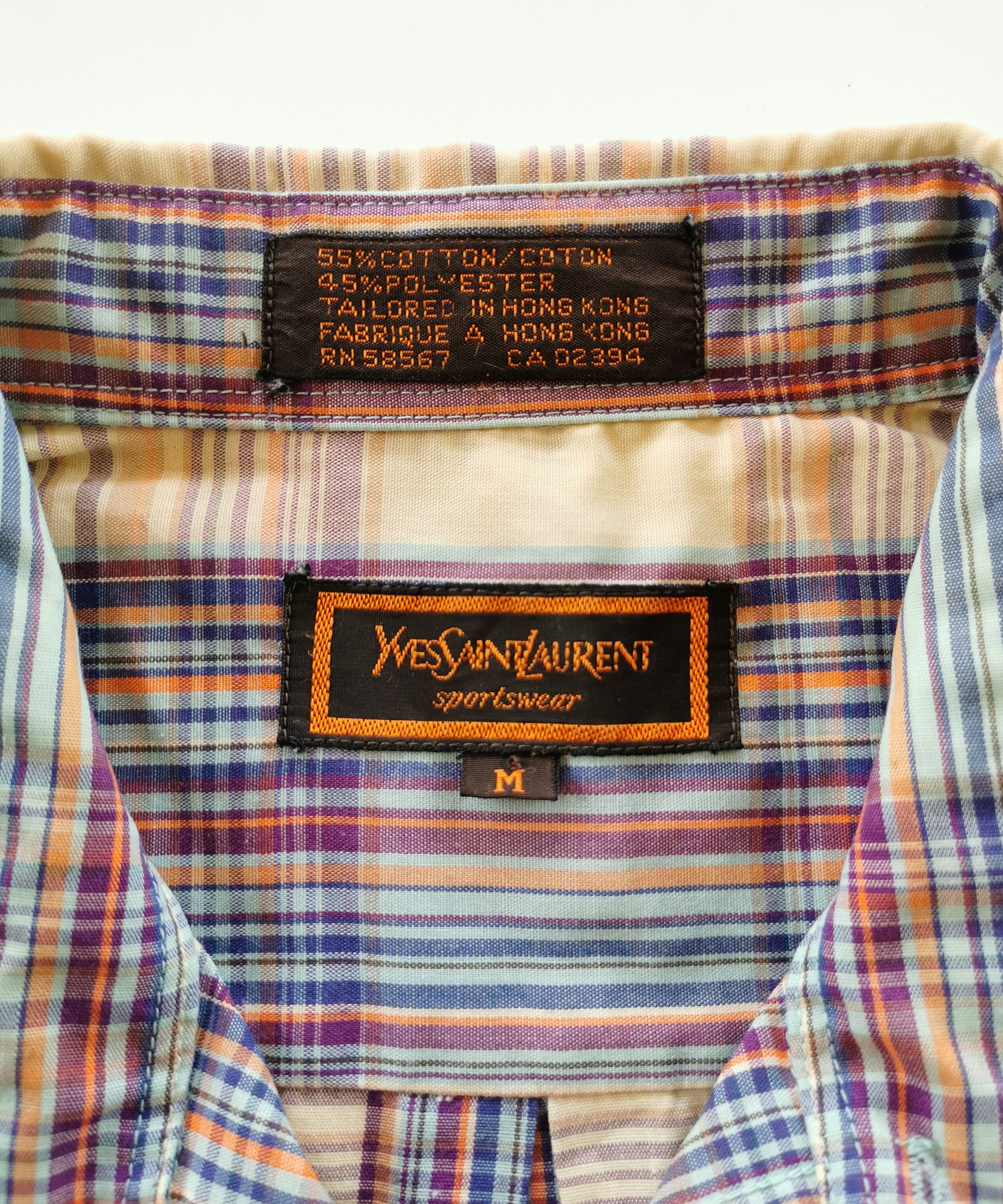 Designer - Yves Saint Laurent YSL Striped Block Shirts - 2