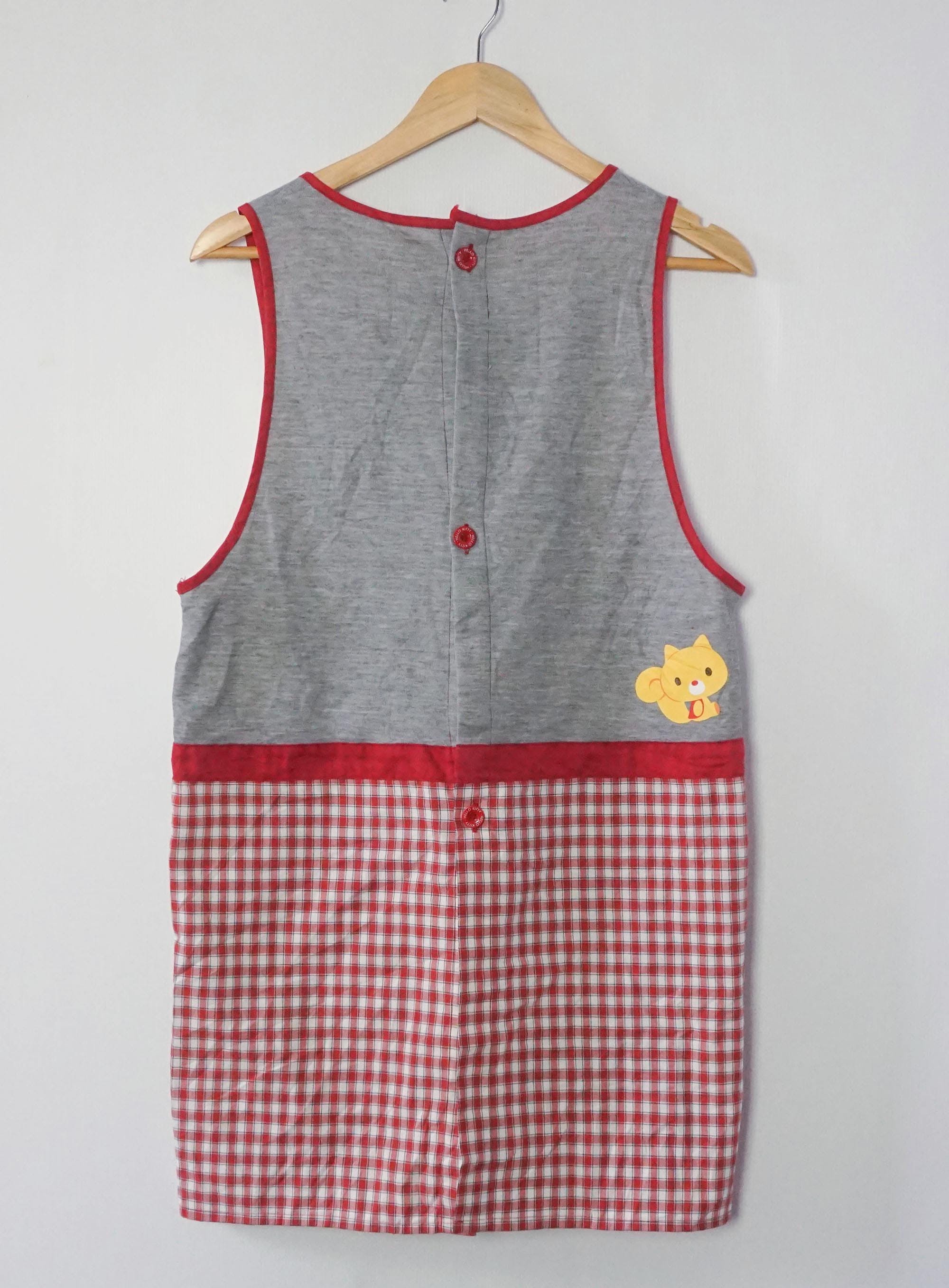 Japanese Brand - HELLO KITTY Patchwork & Checkered Apron - 15