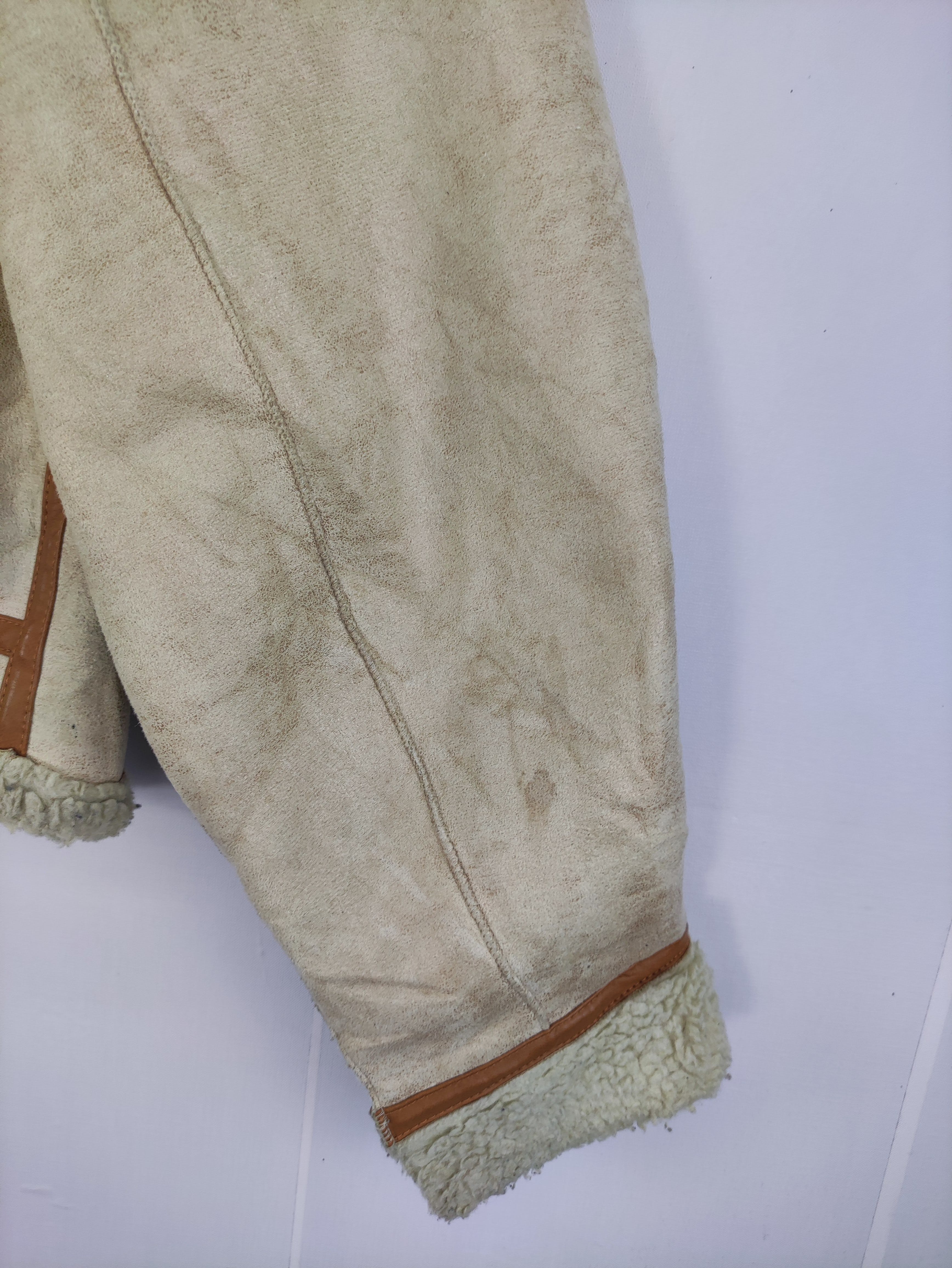 Vintage Sly Moleskin Jacket Lining Sherpa Zipper - 12